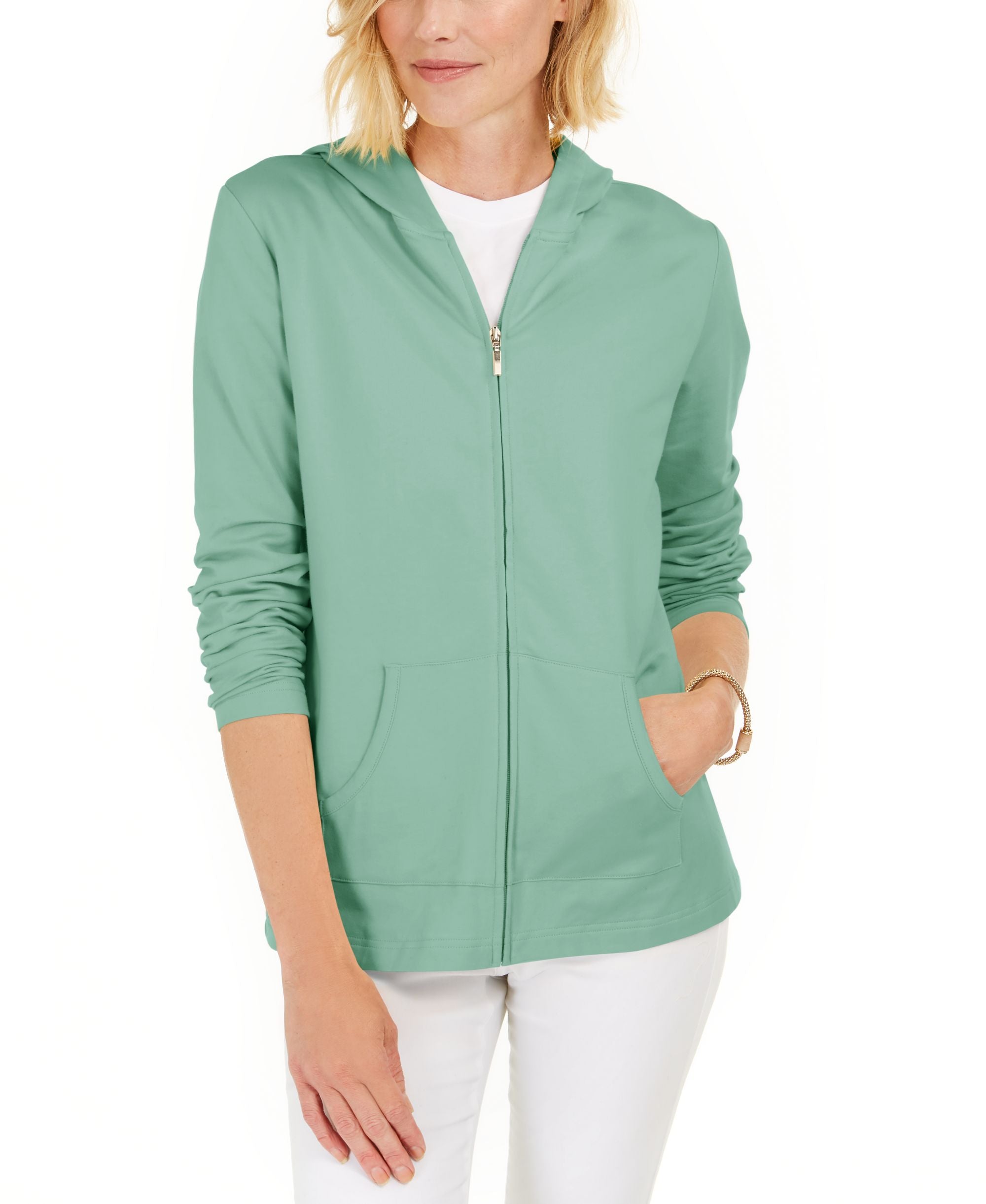 Long Sleeve Zip-Front Hoodie