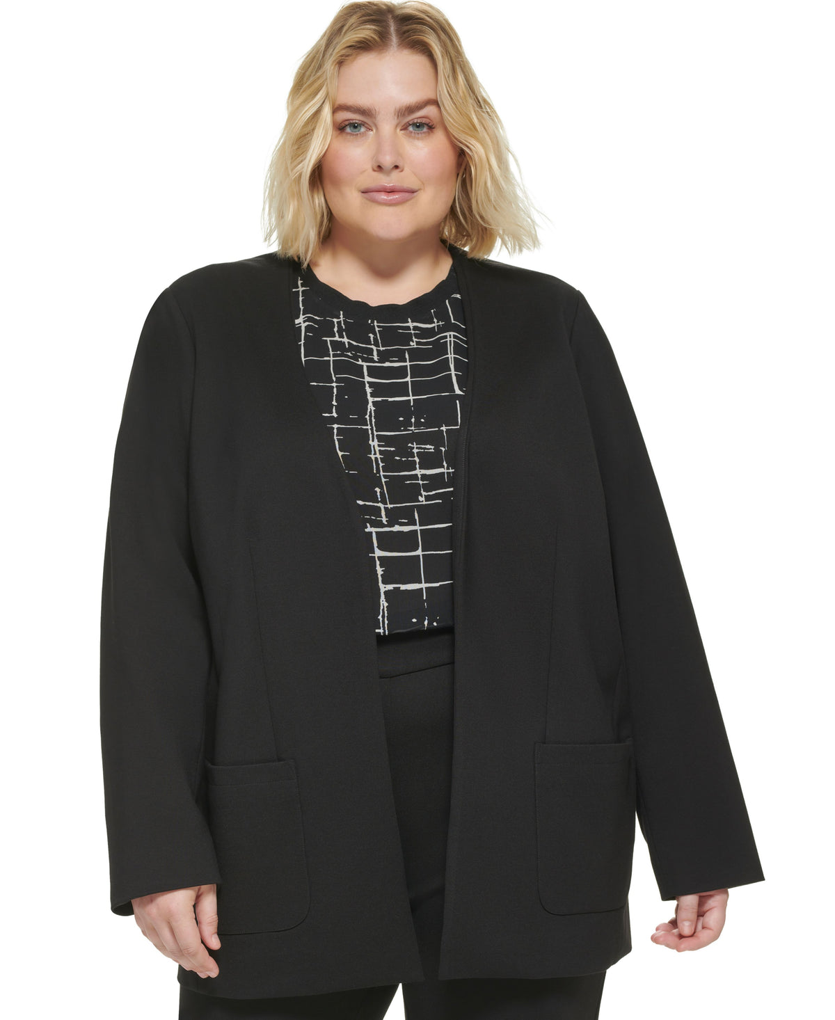 Plus Size Ponte Blazer