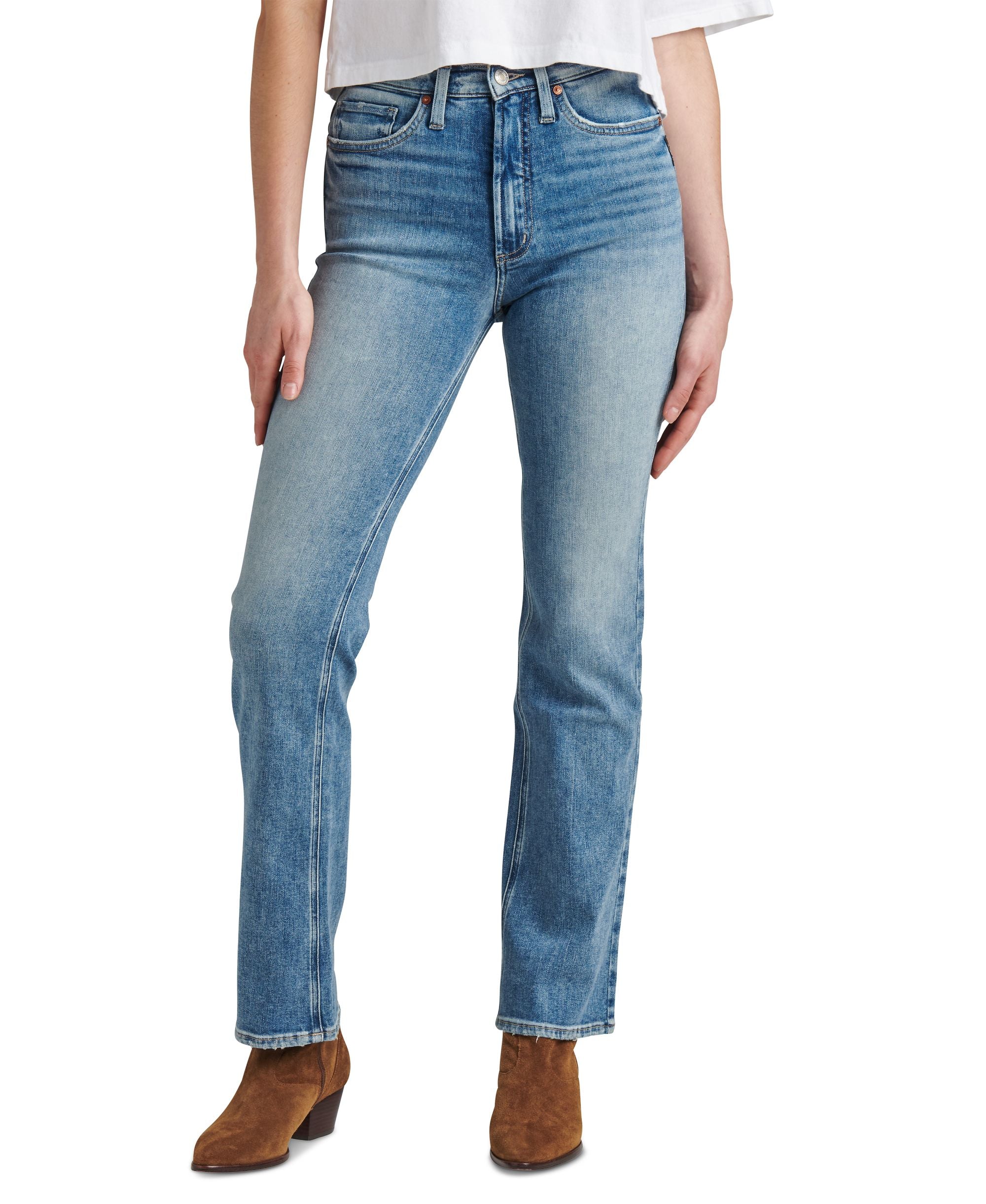 Silver Jeans Co. Womens Vintage Inspired High Rise Bootcut Jeans