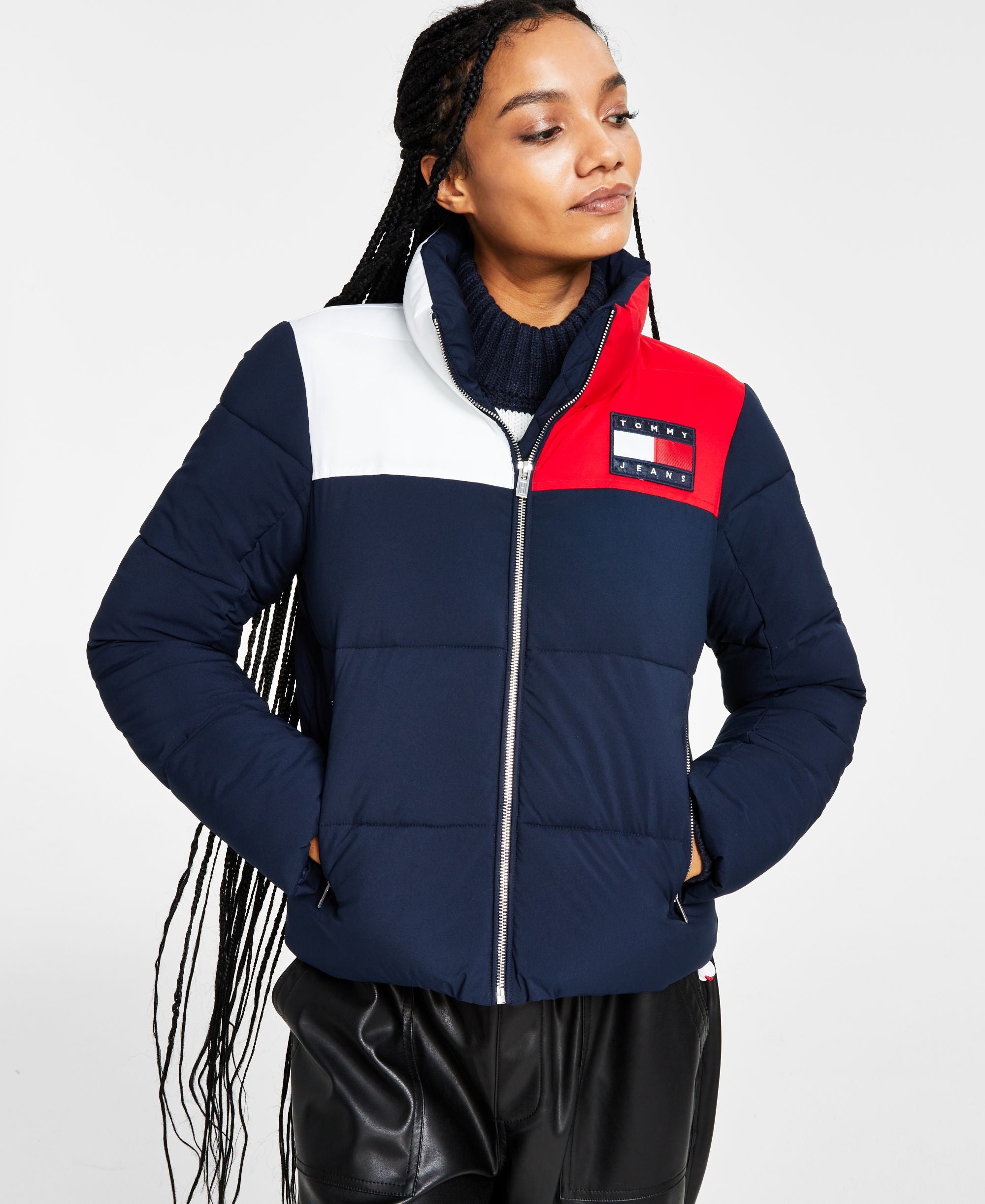 Women's Colorblocked Puffer Jacket