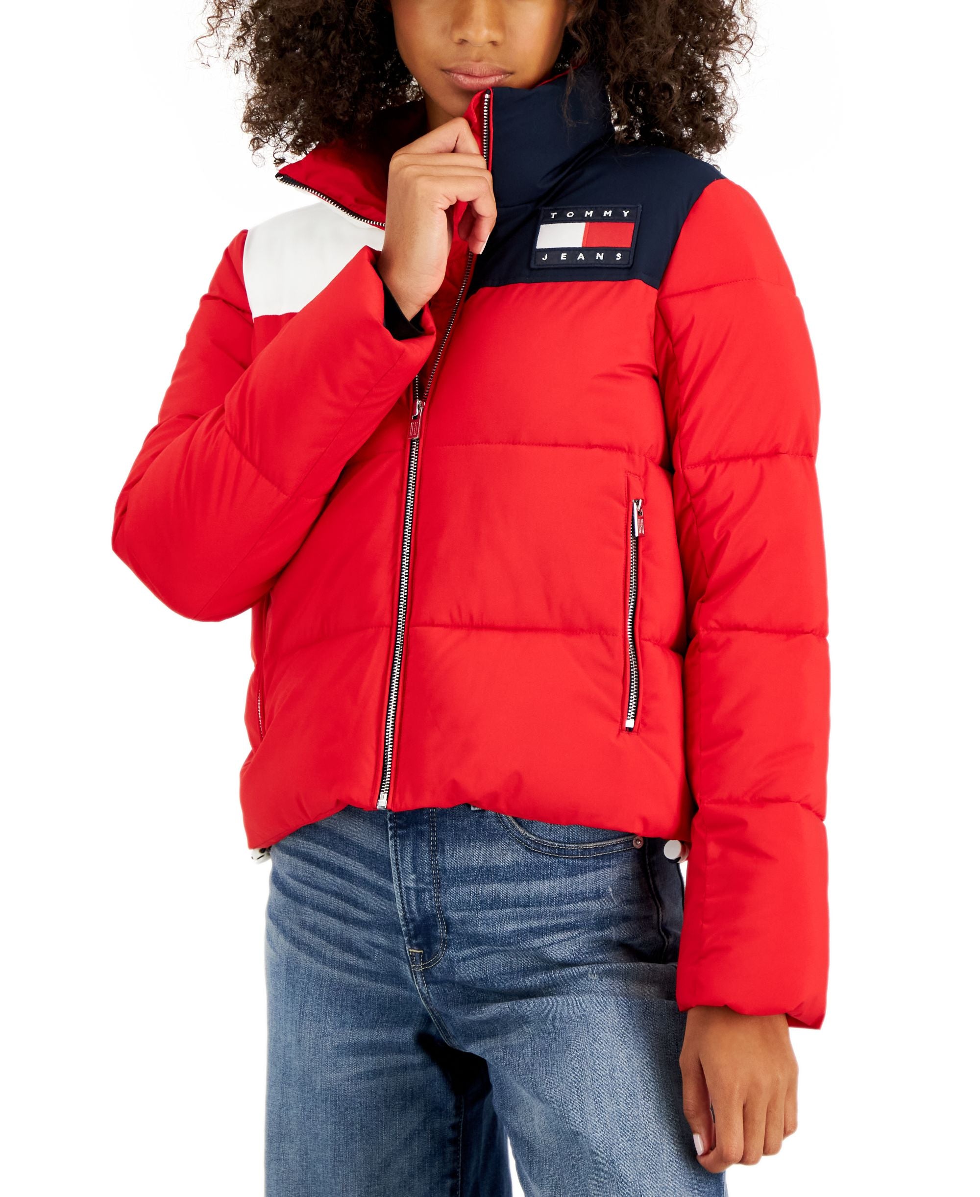 Women's Colorblocked Puffer Jacket