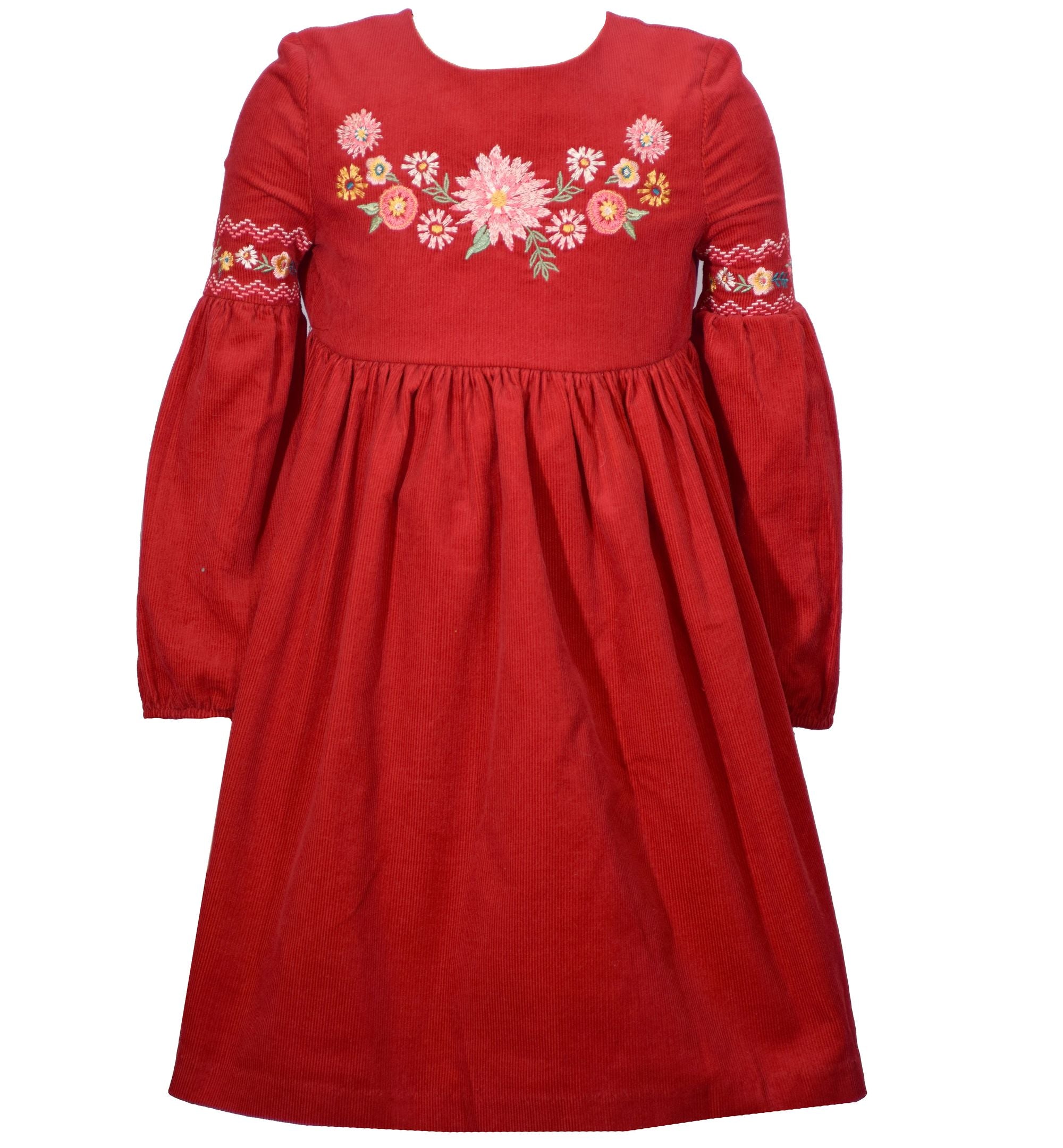 Bonnie Jean Toddler Girls Embroidered Corduroy Dress
