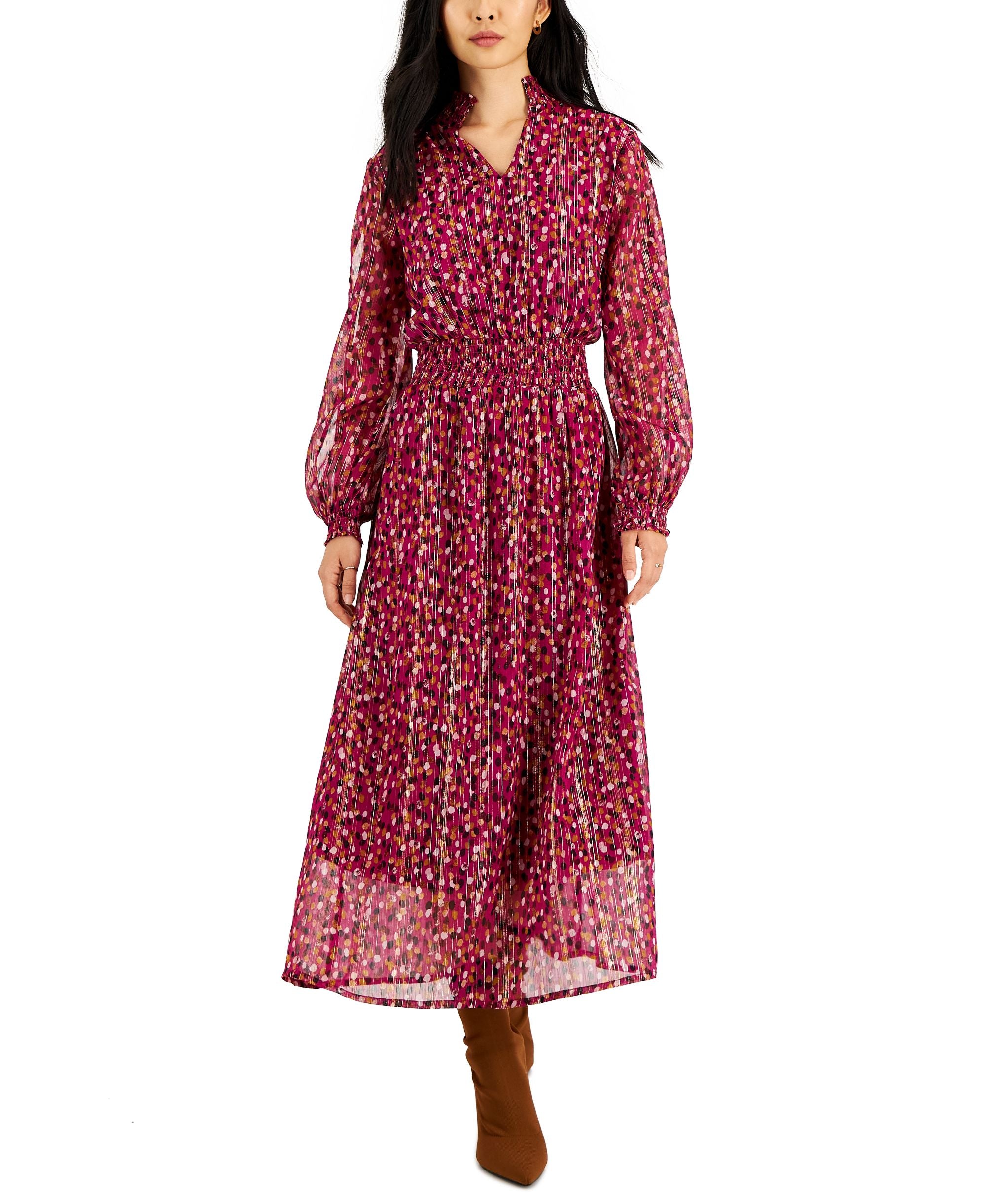 Jamie Layla Petite Printed Balloon Sleeve Maxi Dress