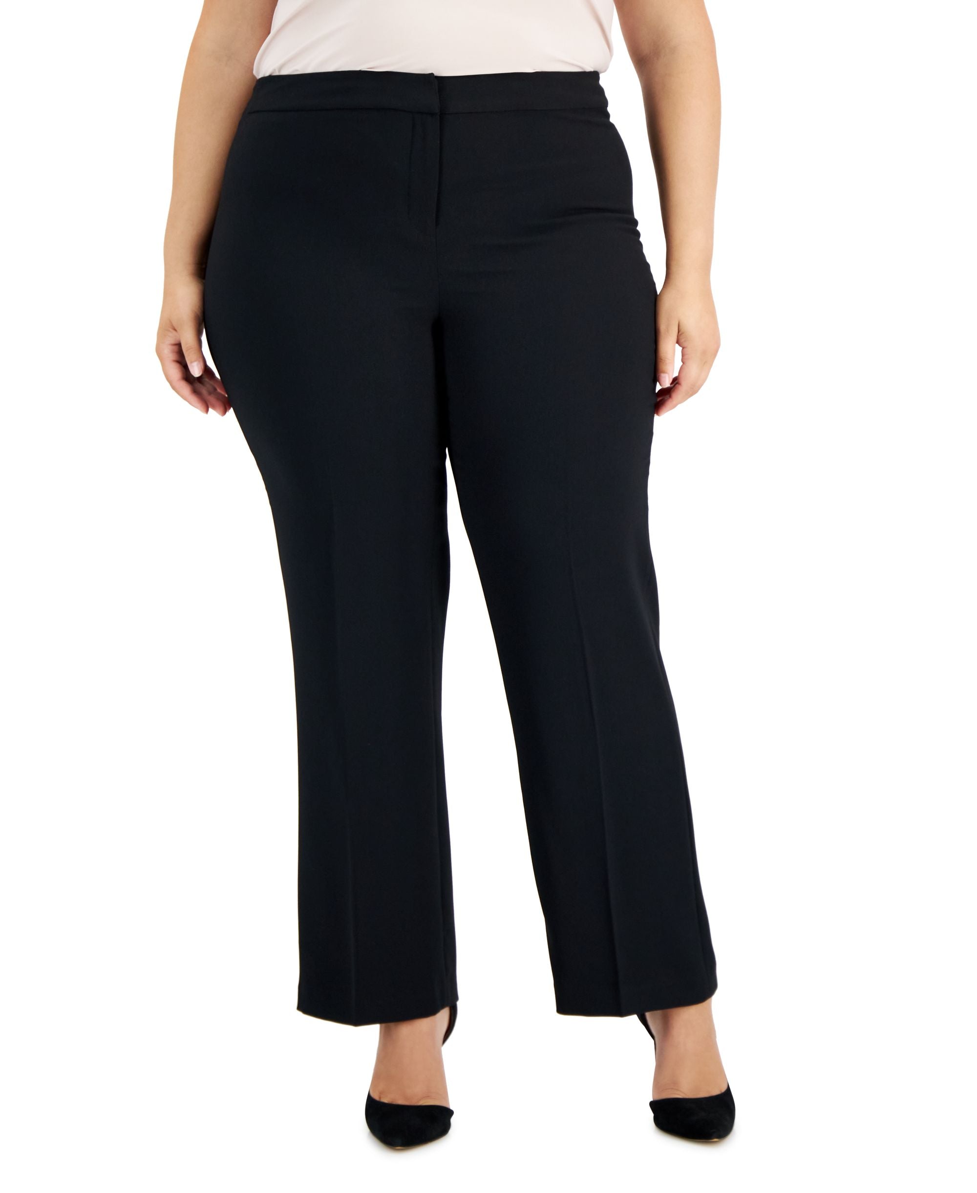 Vince Camuto Plus Size High Waist Moss Crepe Pants