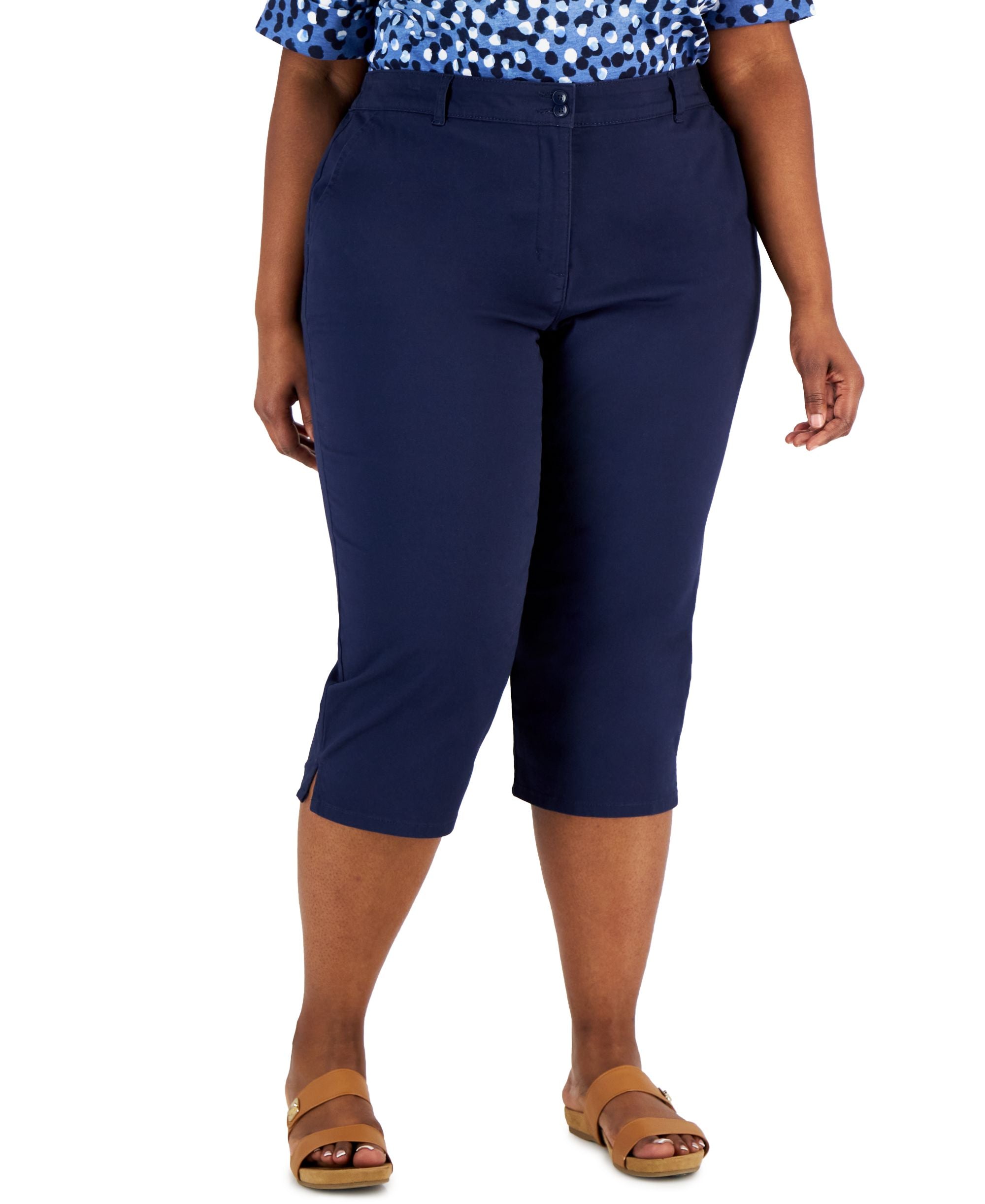 Karen Scott Plus Size Comfort Waist Capri Pants