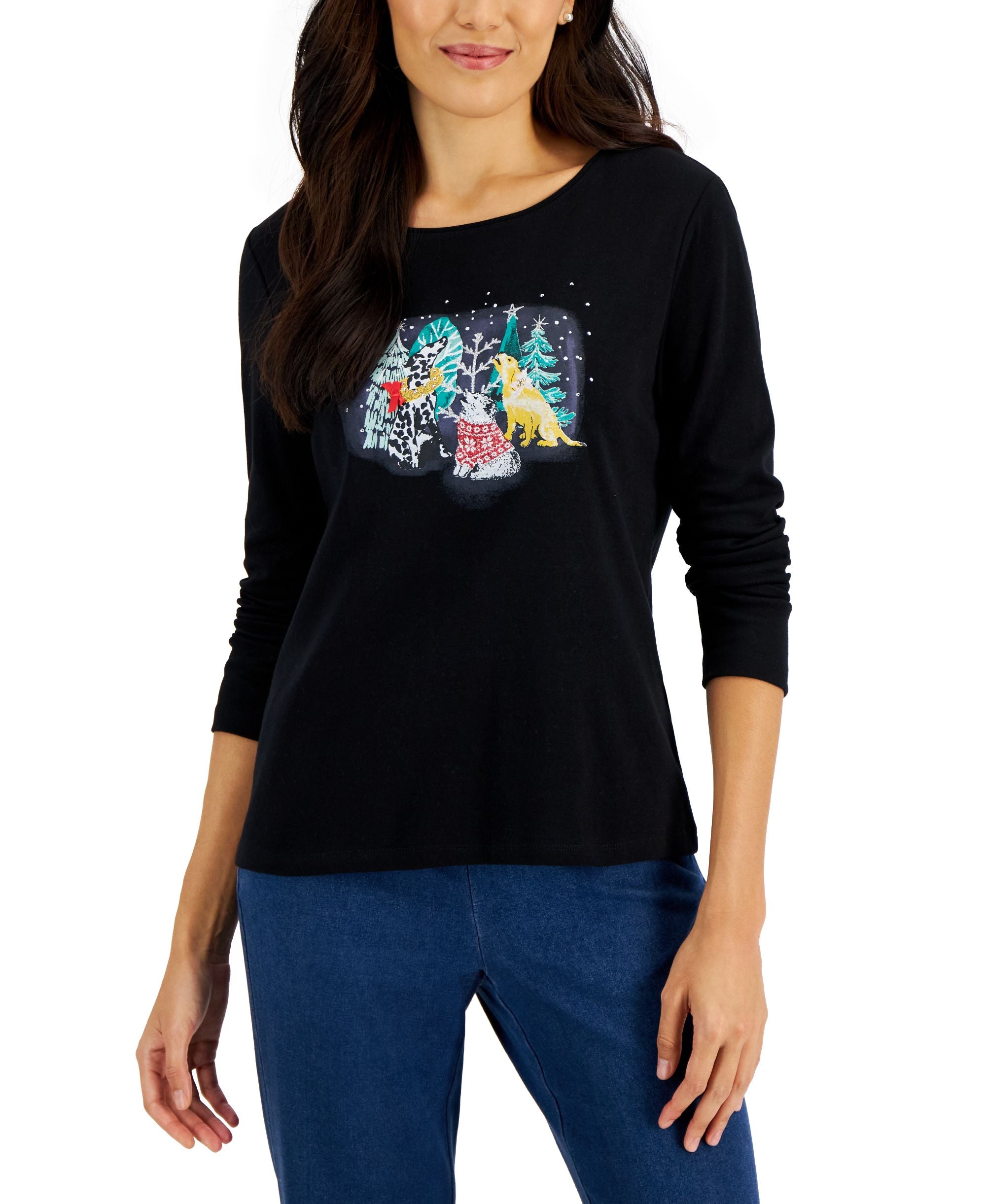 Women's Long-Sleeve Holiday Top