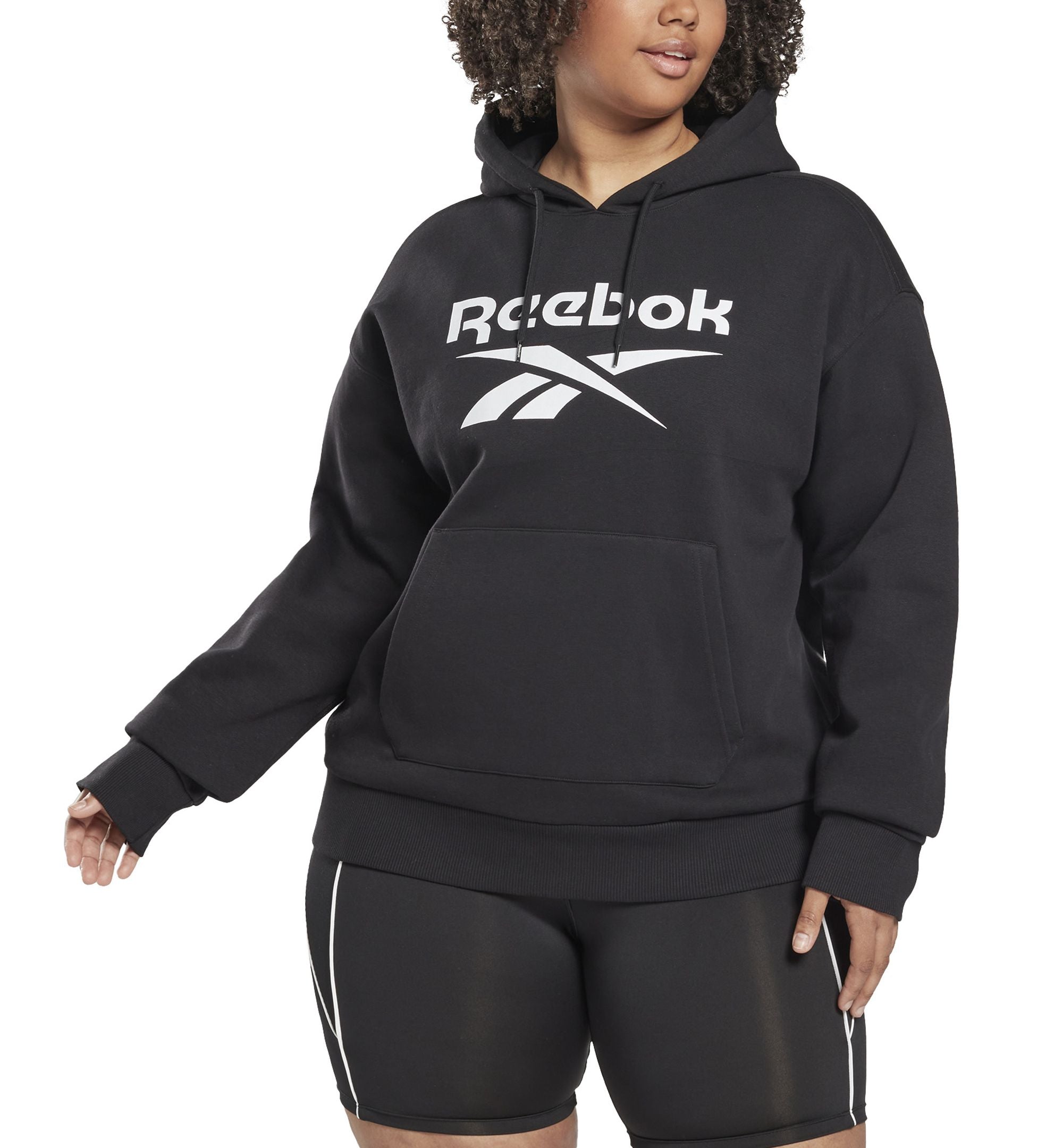 Reebok Plus Size Identity Logo Fleece Hoodie