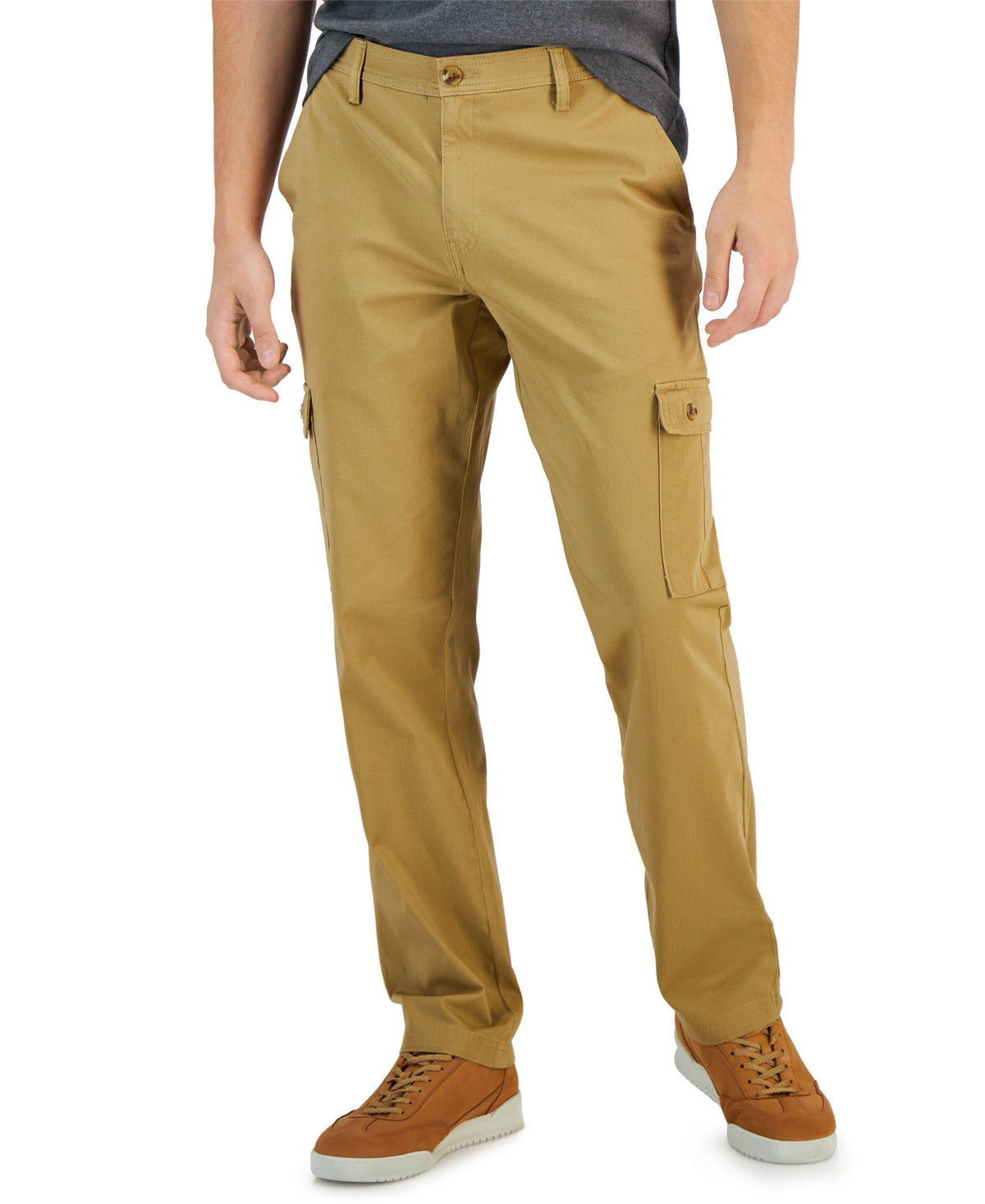 Club Room Mens Regular Fit Stretch Cargo Pants