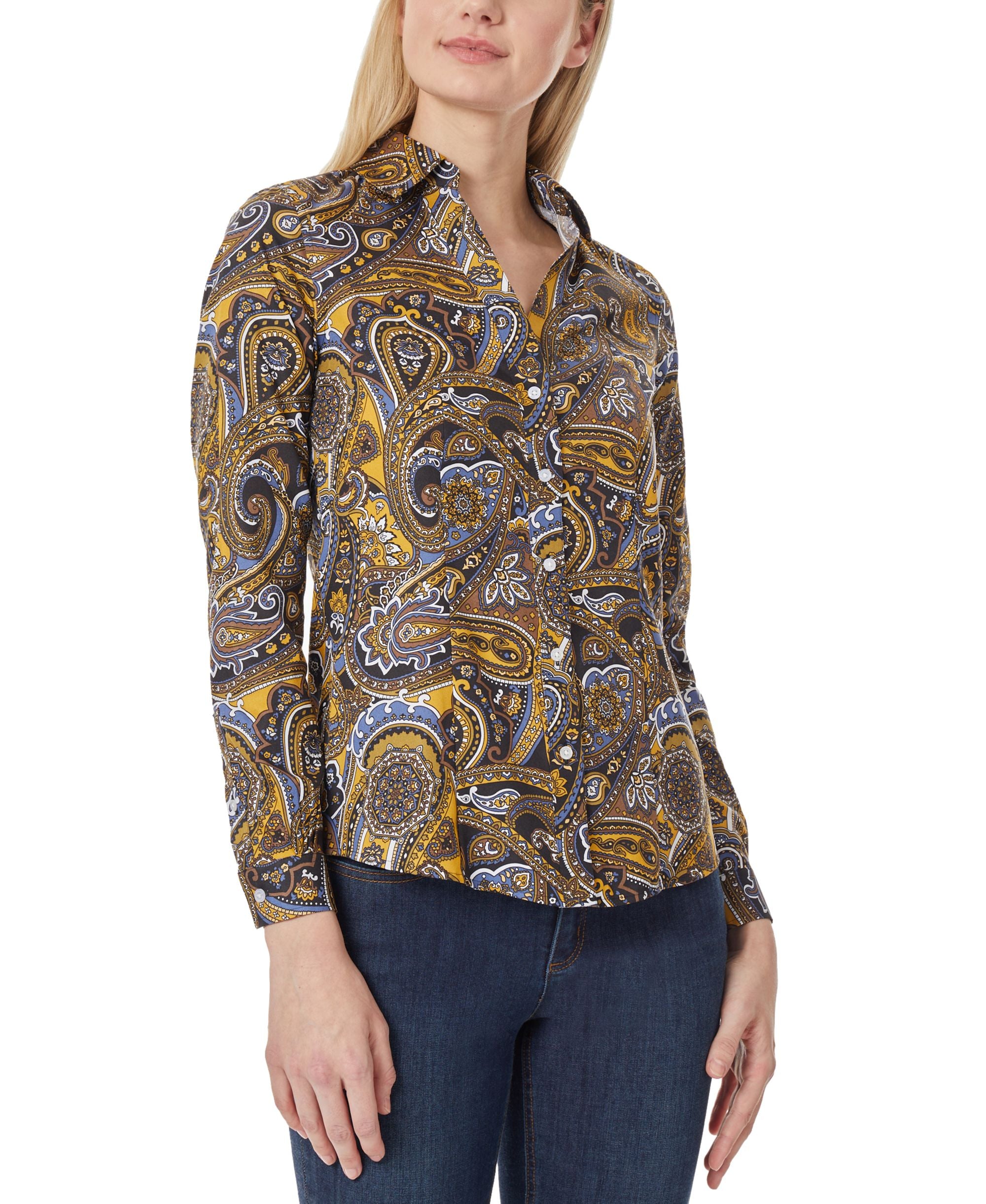 Women's Easy Care Y-neck Blouse