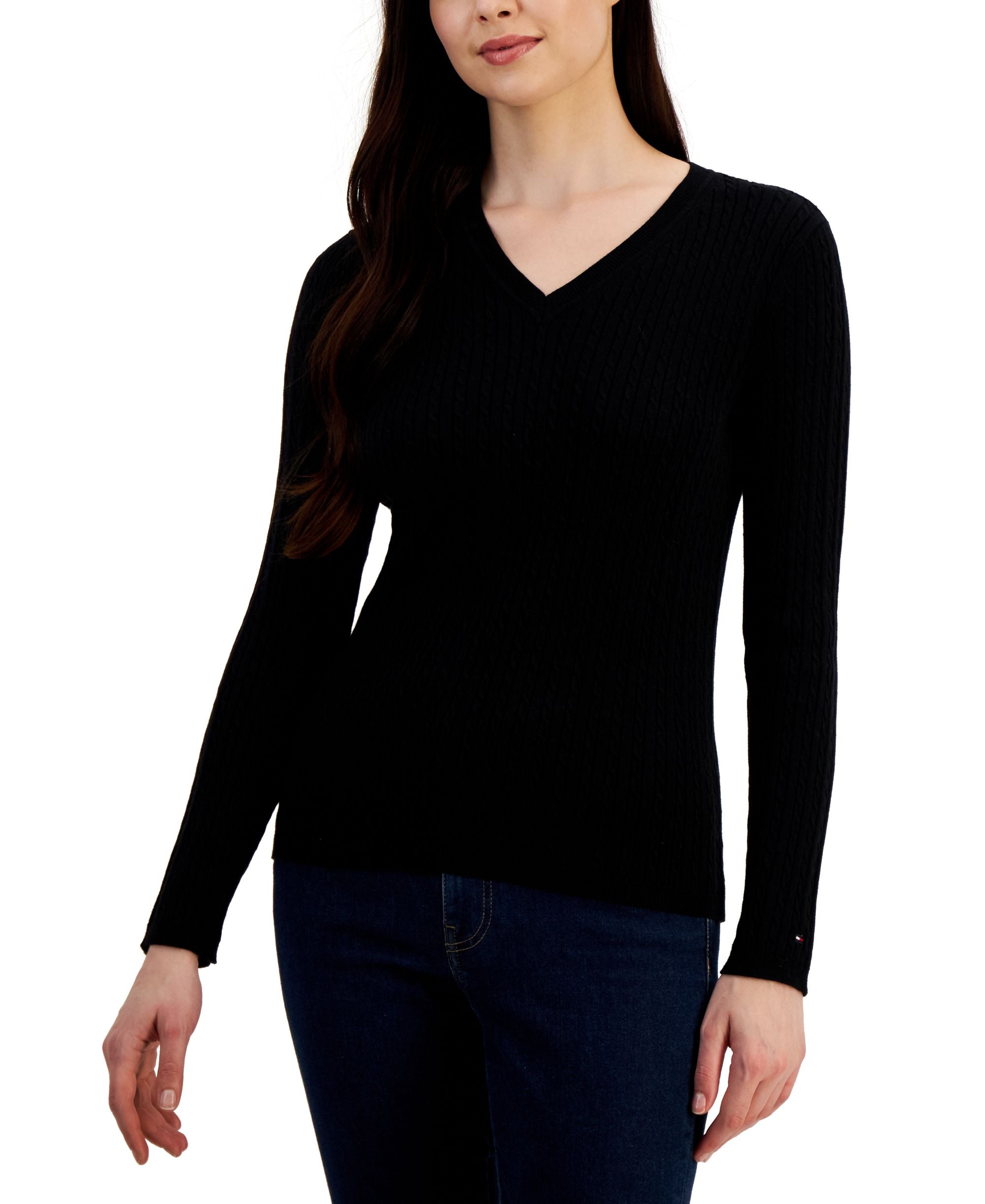 Women's Cable Ivy V-Neck Sweater