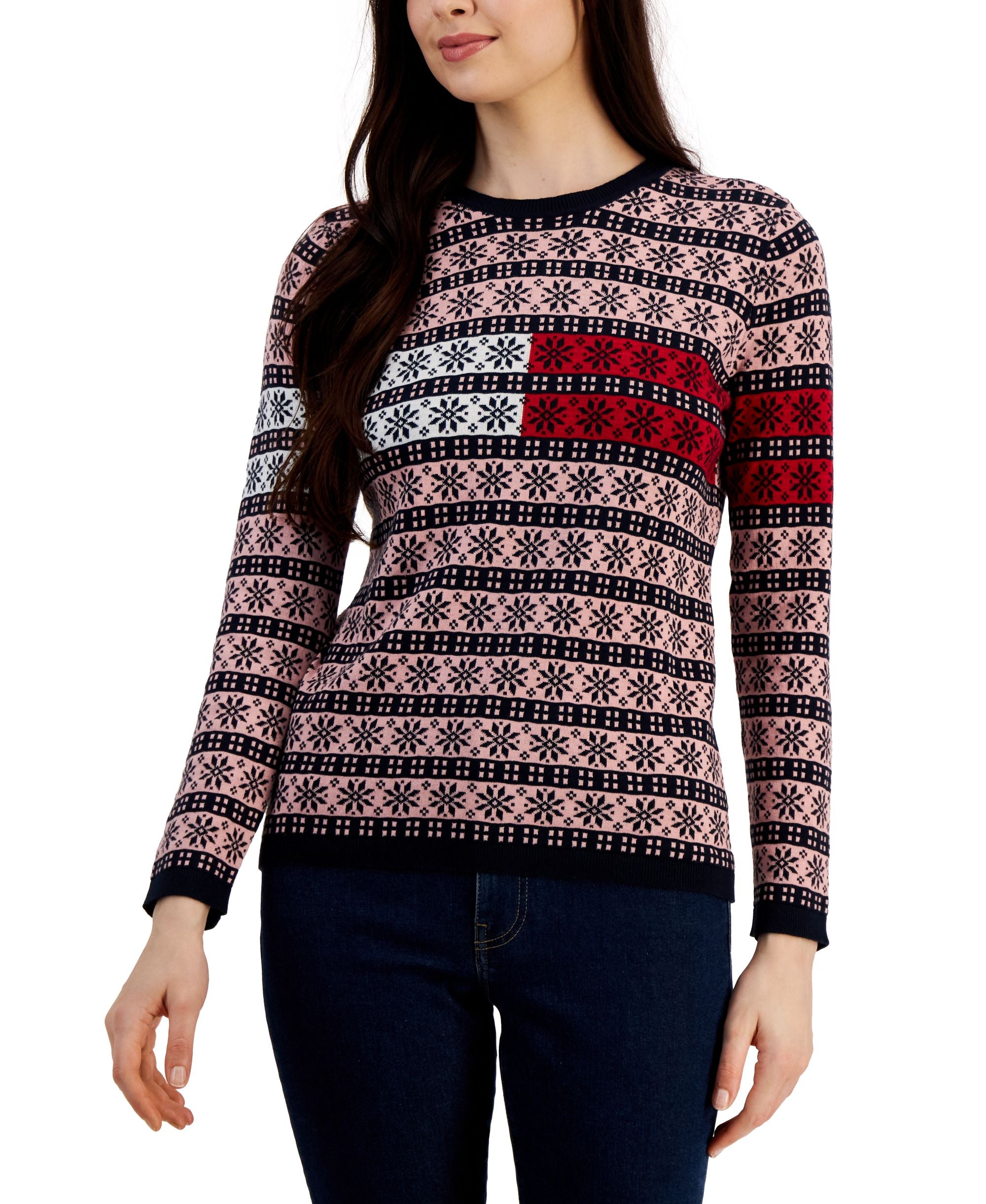 Women's Sailor-Neck Ribbed Sweater