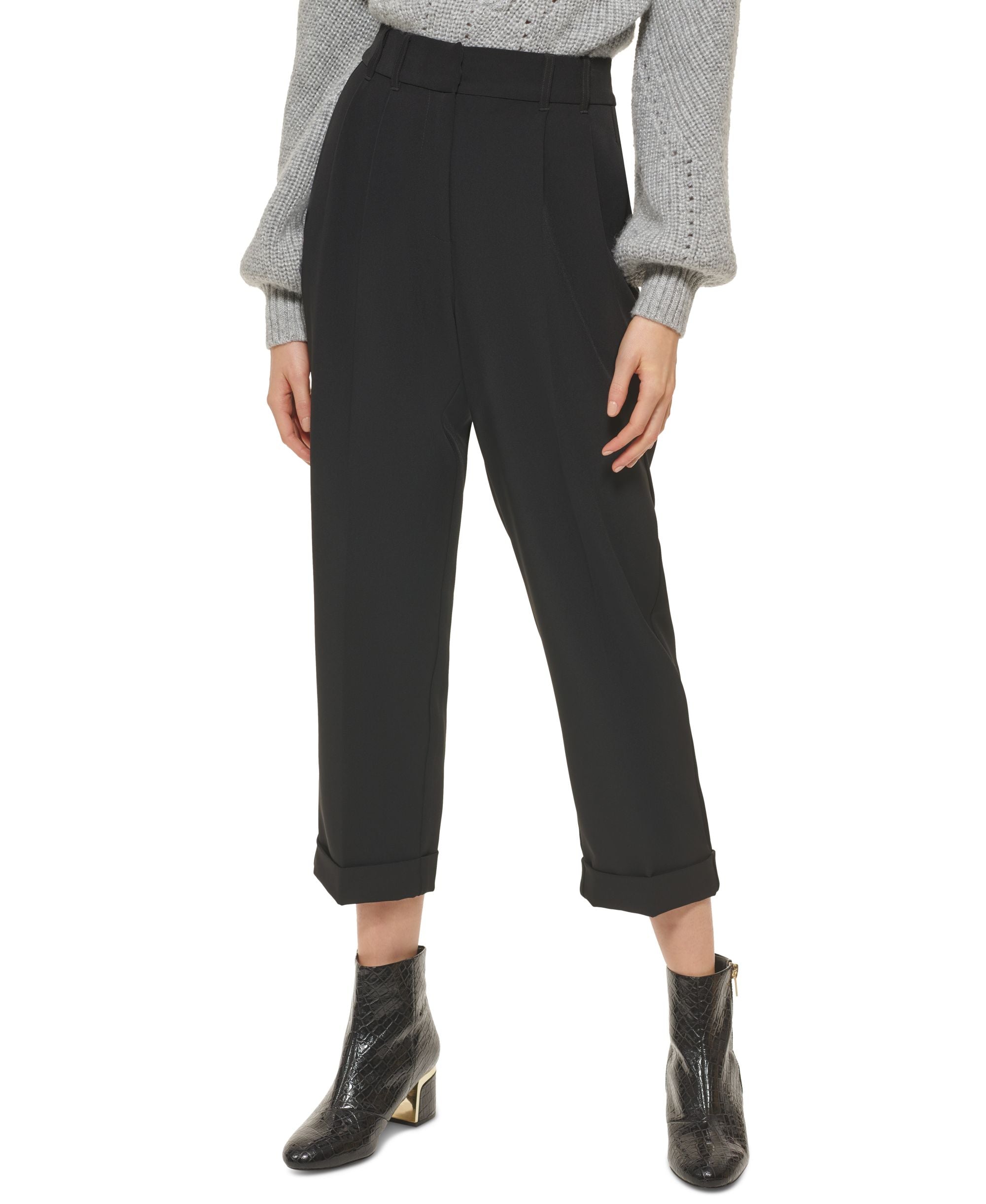 Women's High-Rise Pleated Pants