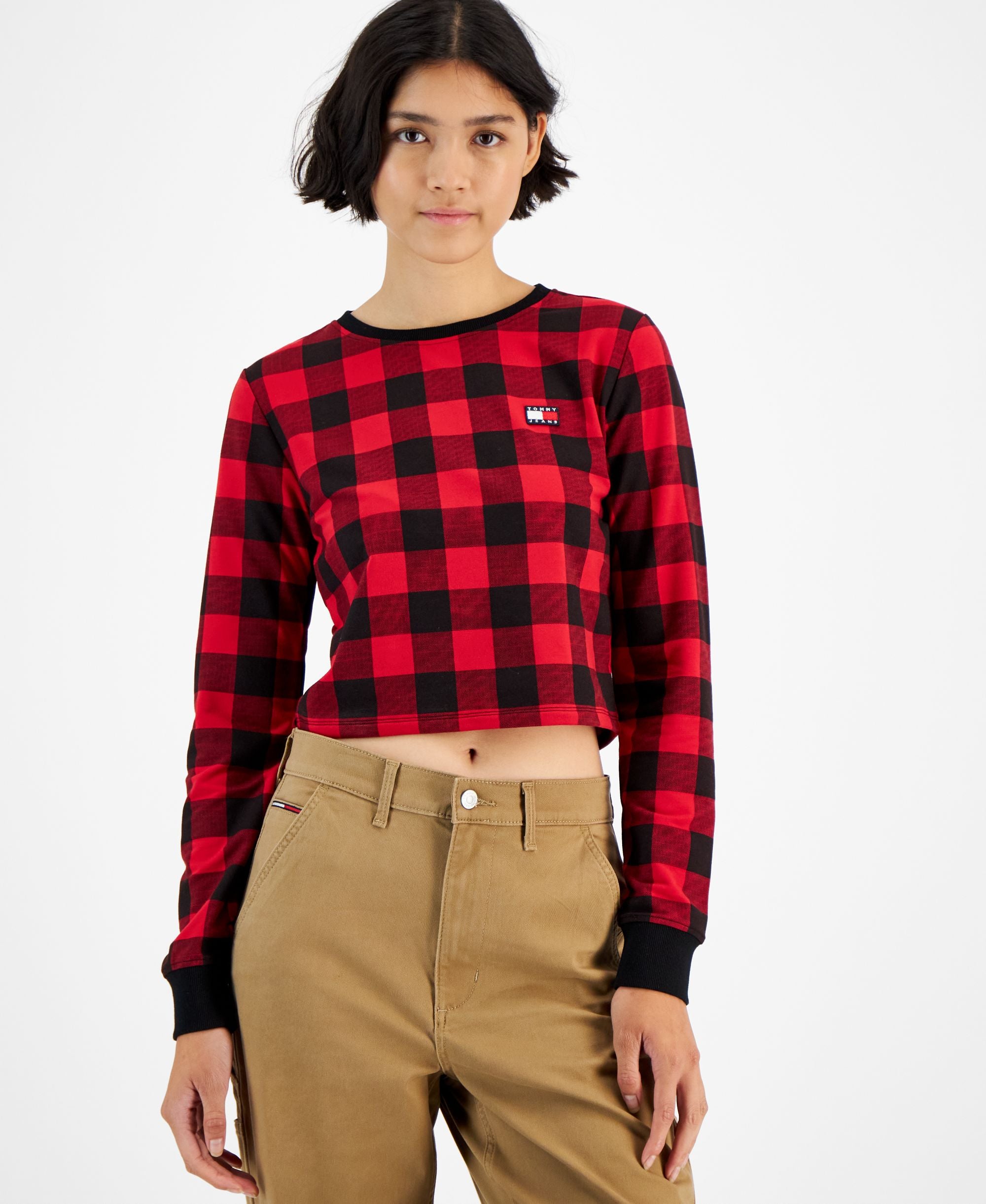 Women's Buffalo-Plaid French-Terry Sweatshirt