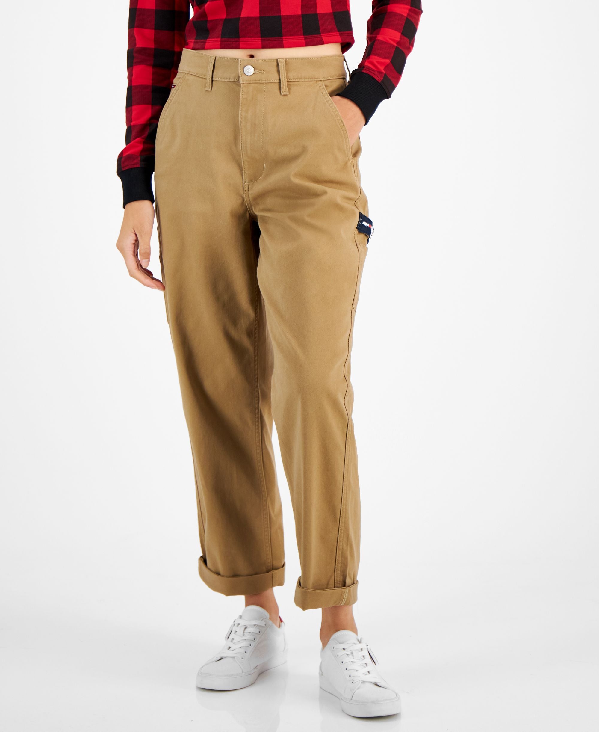 Women's Twill Rolled-Cuff Carpenter Pants