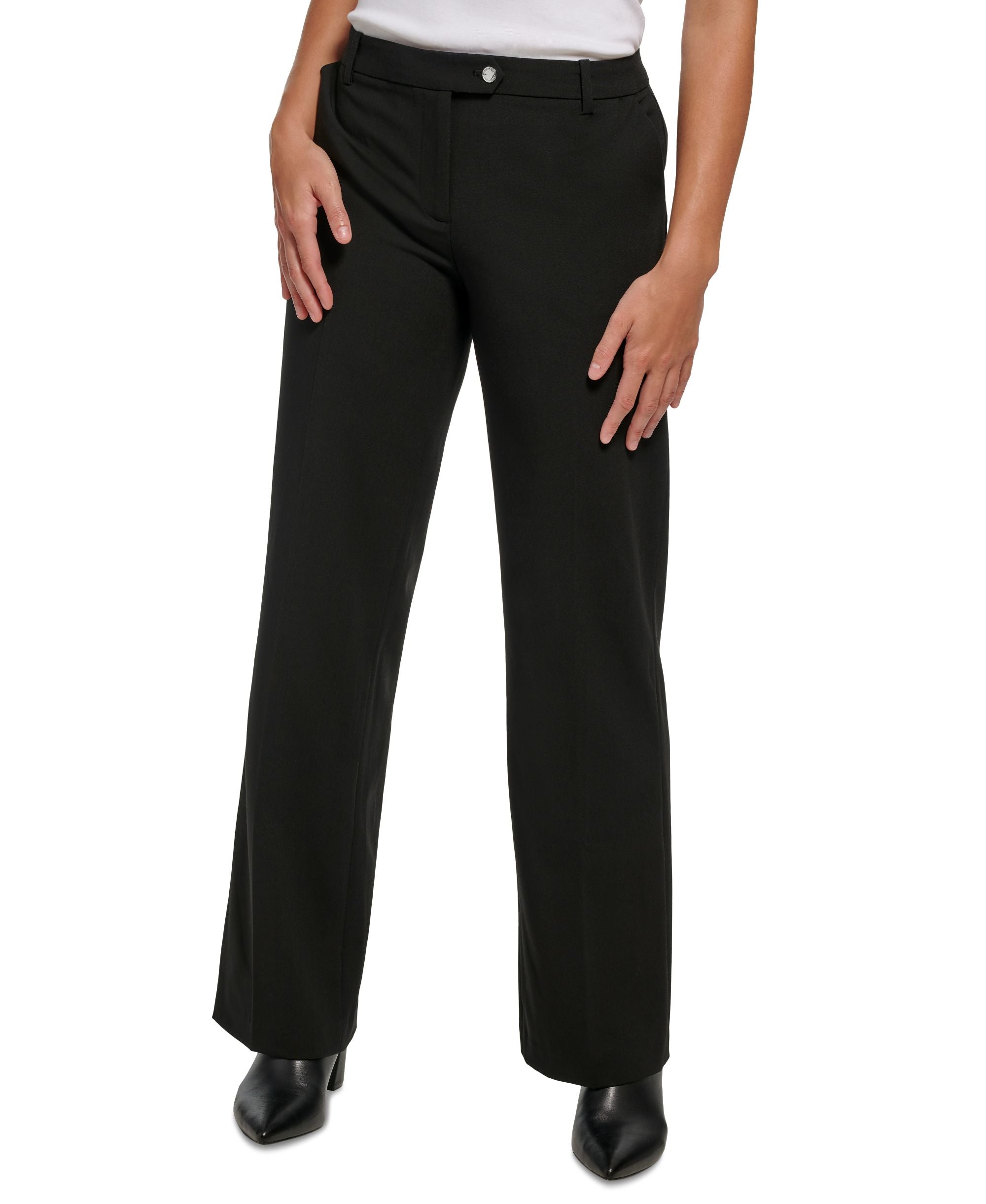 Calvin Klein Womens Wide Leg Pants
