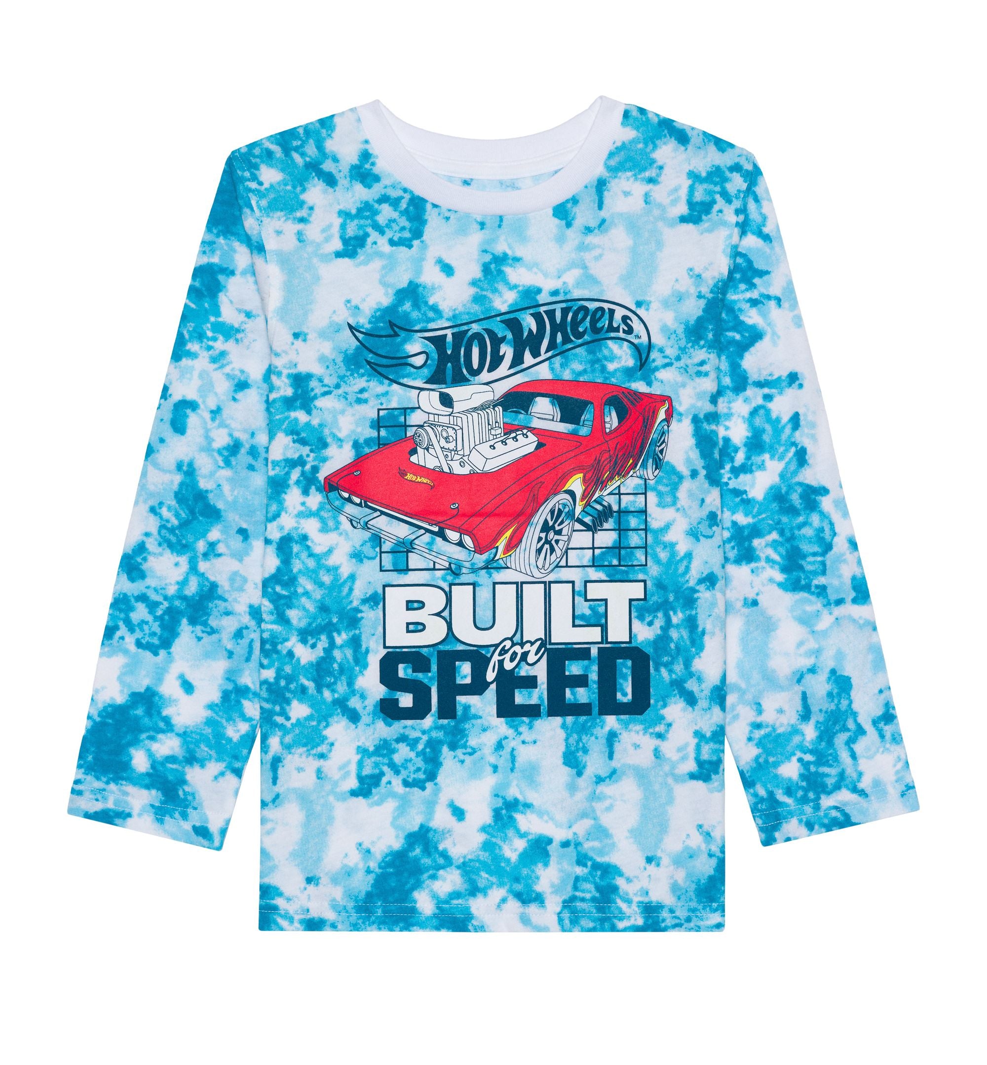 Hybrid Toddler Boys Mattel Hot Wheels Built For Speed Long Sleeve Graphic T-Shirt