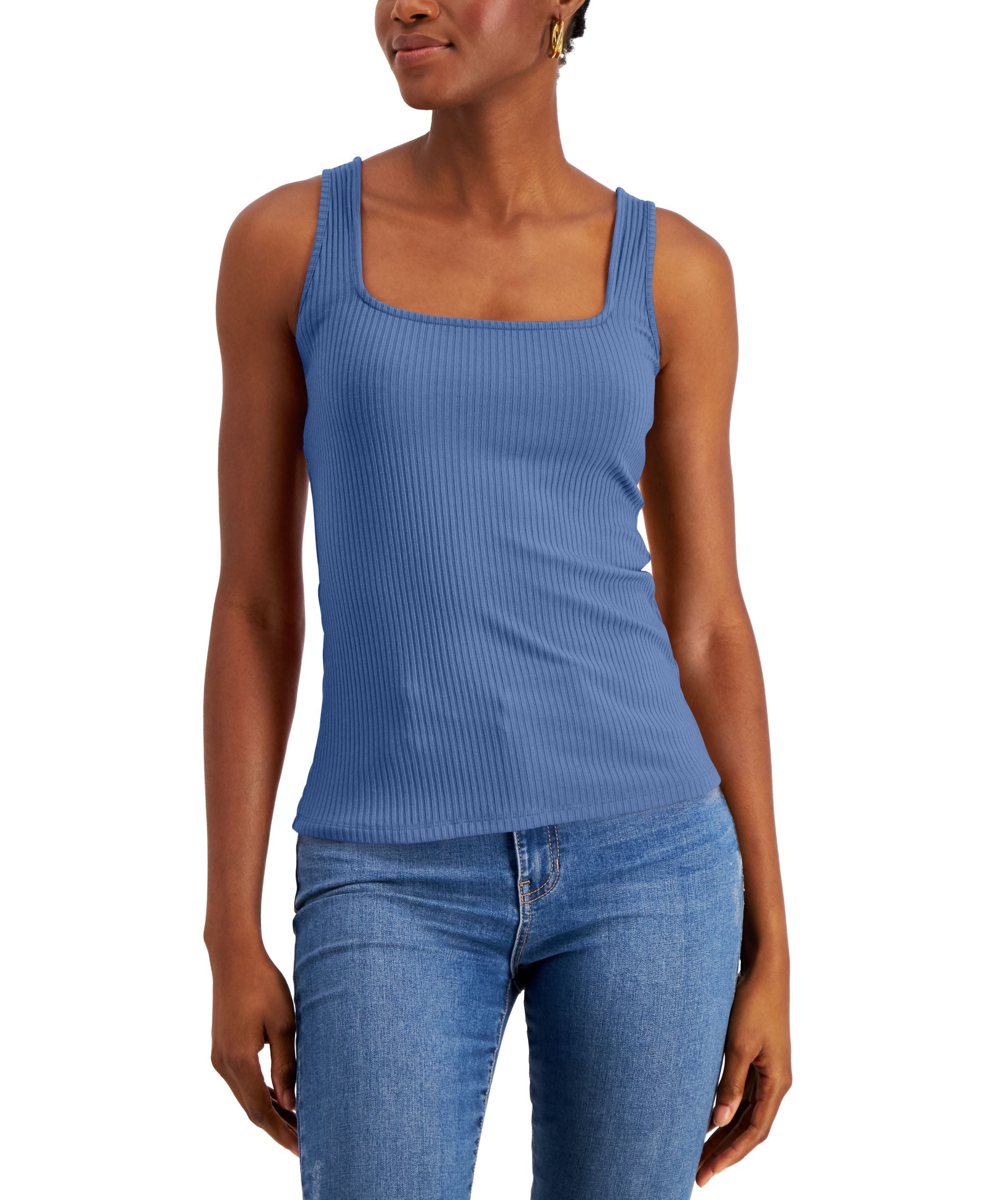 Women's Square Neck Rib Tank