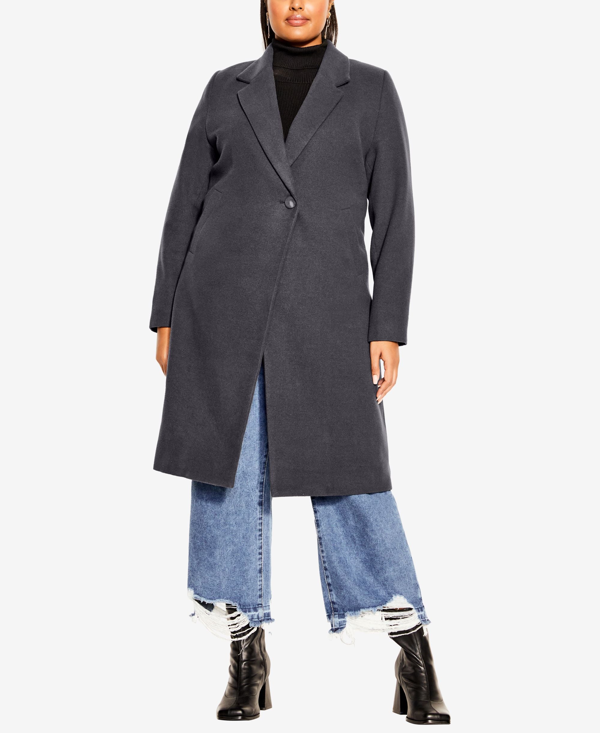 Trendy Plus Size Effortless Chic Coat