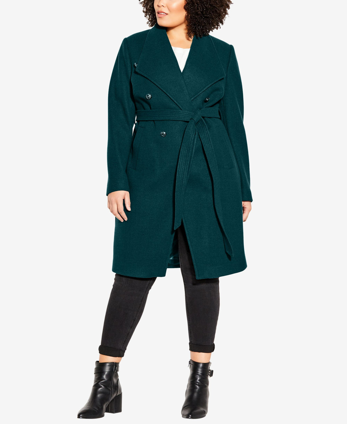 Trendy Plus Size Sassy Military-Inspired Coat