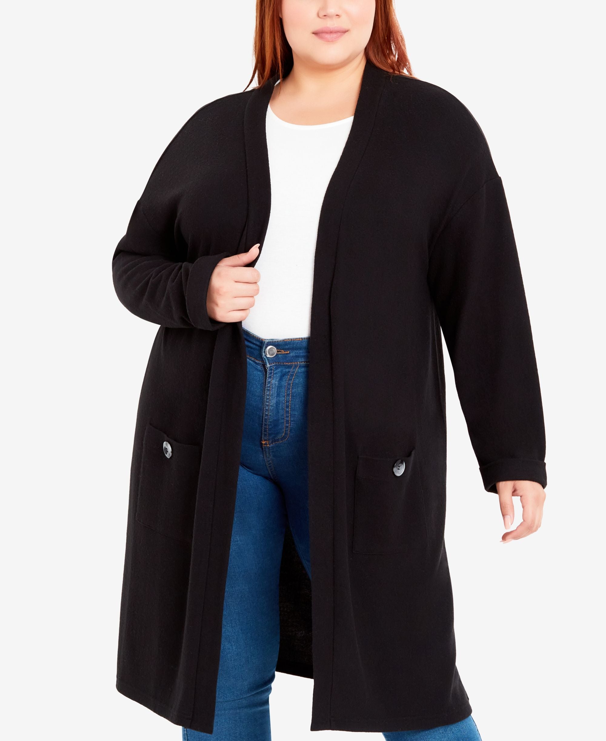 Plus Size Button Cardigan Sweater
