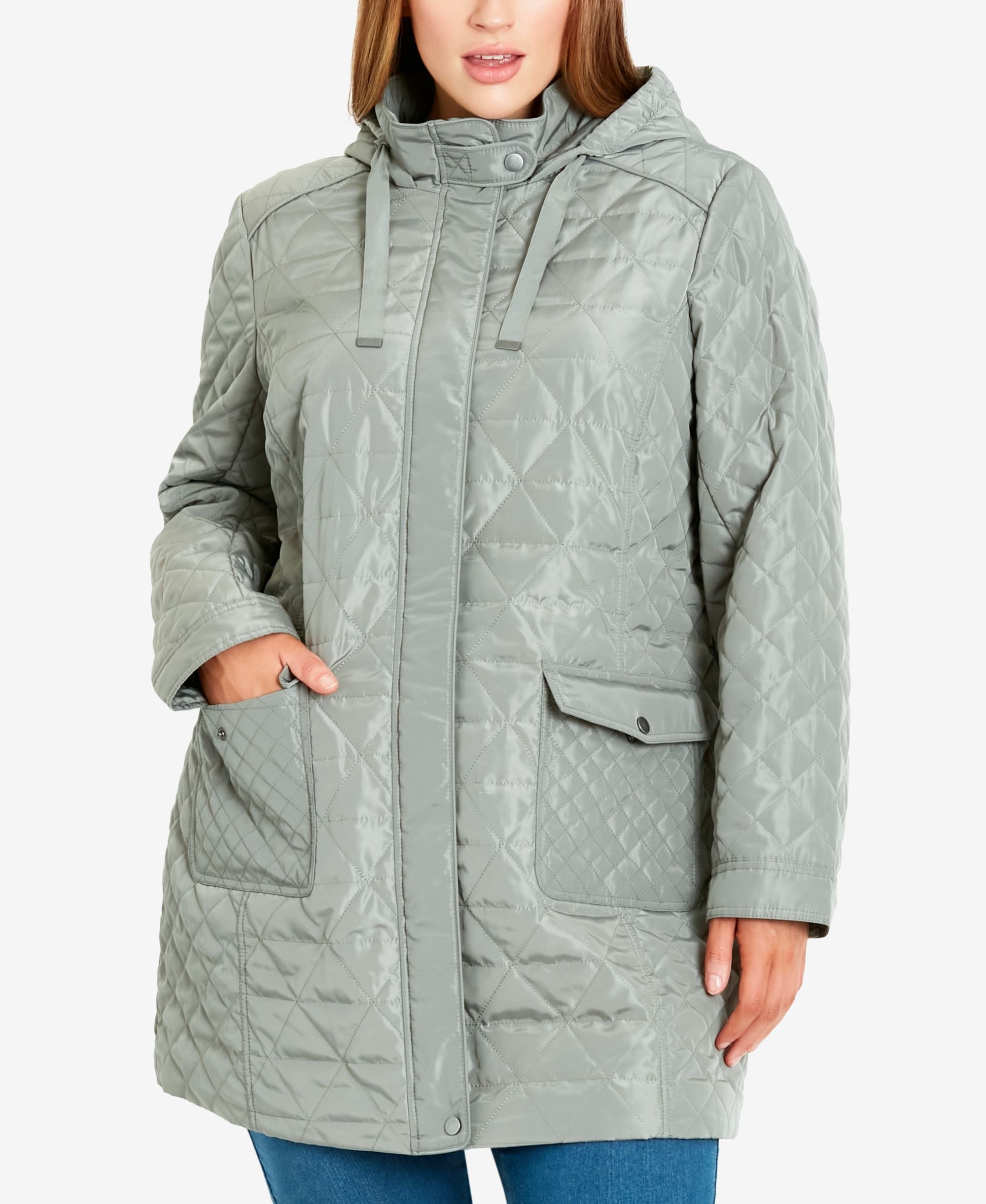 Avenue Plus Size Lightweight Padded Coat