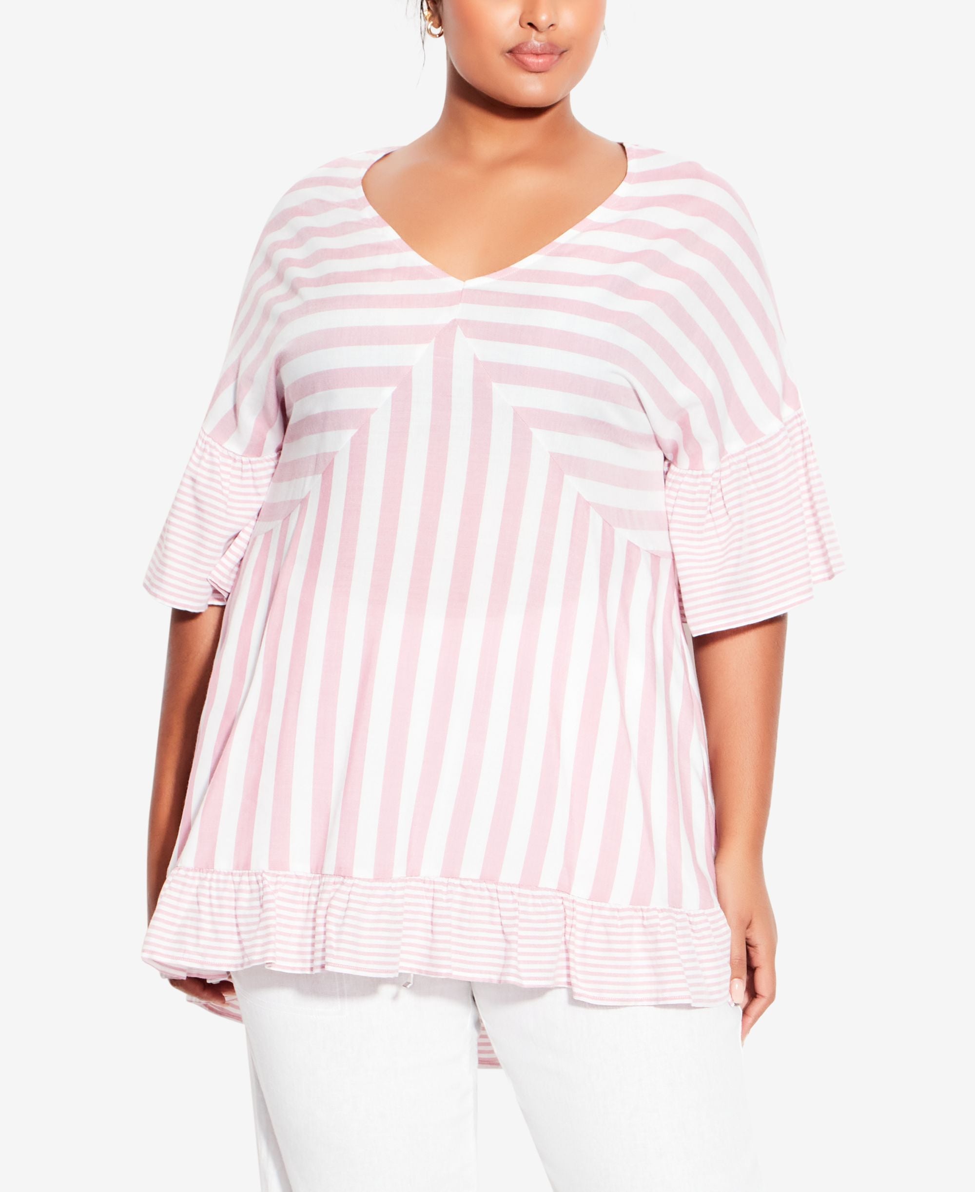 Plus Size Hattie Stripe Tunic Top