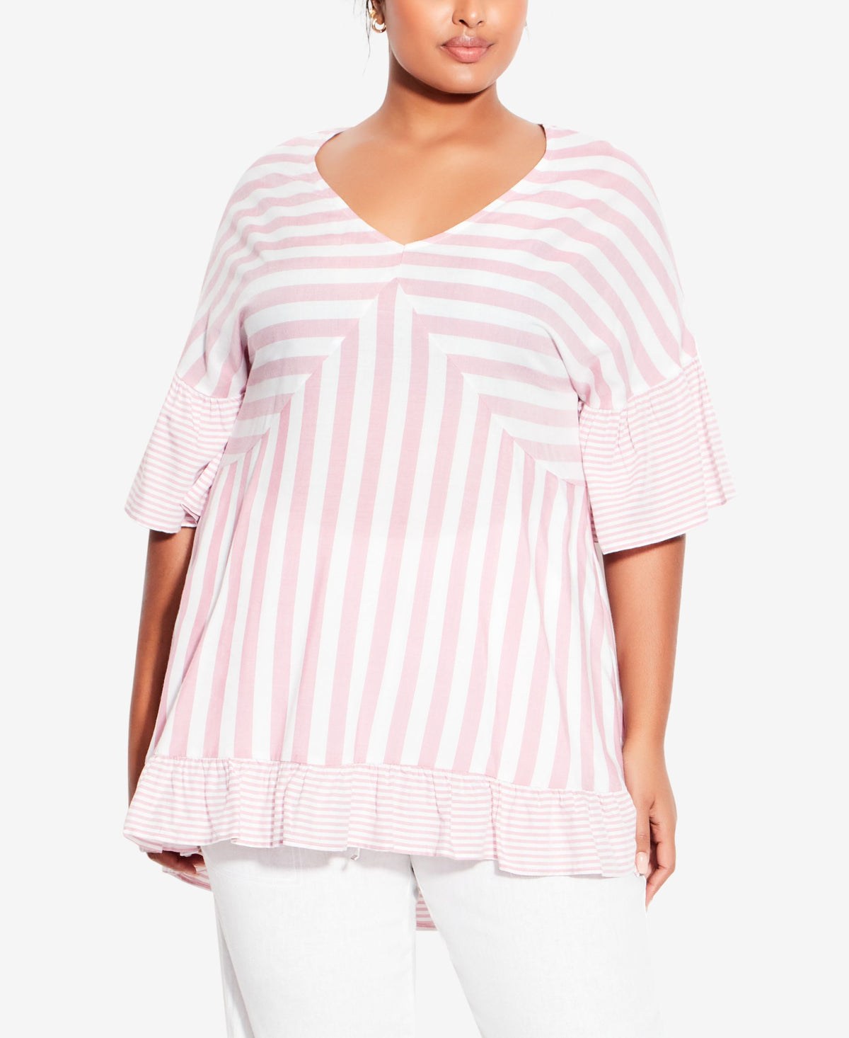 Plus Size Hattie Stripe Tunic Top