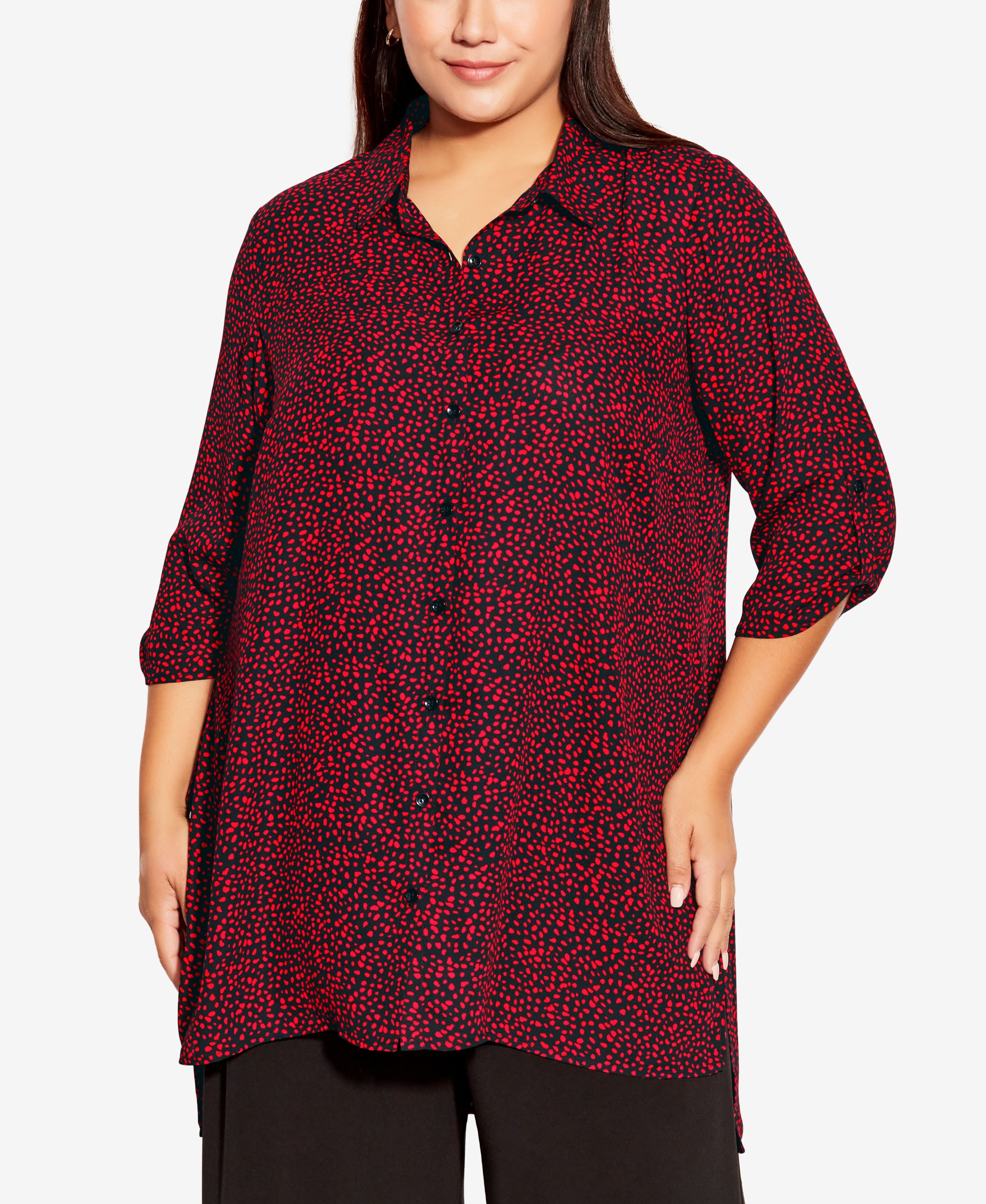 Plus Size Longline Blouse