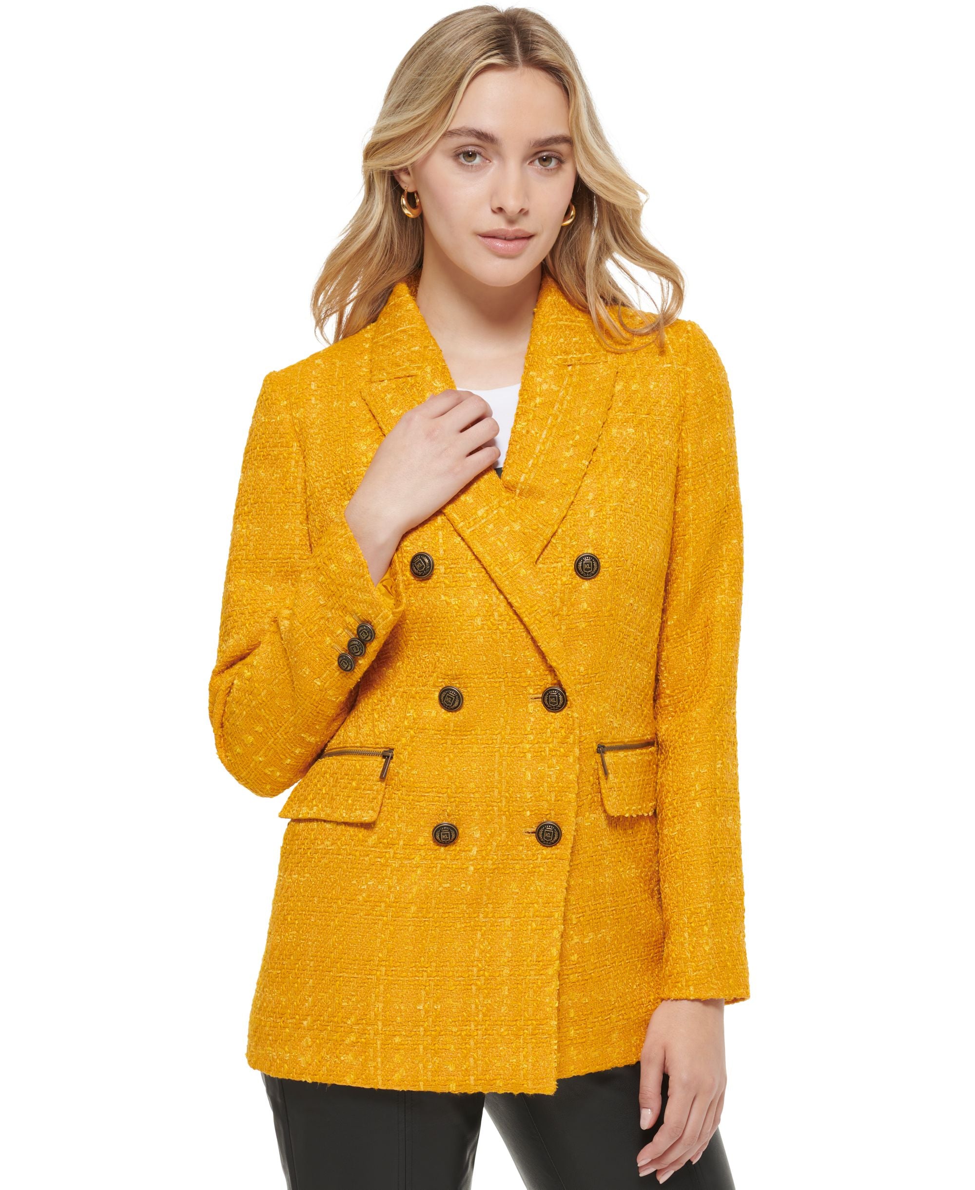 Women's Tweed Double-Breasted Blazer