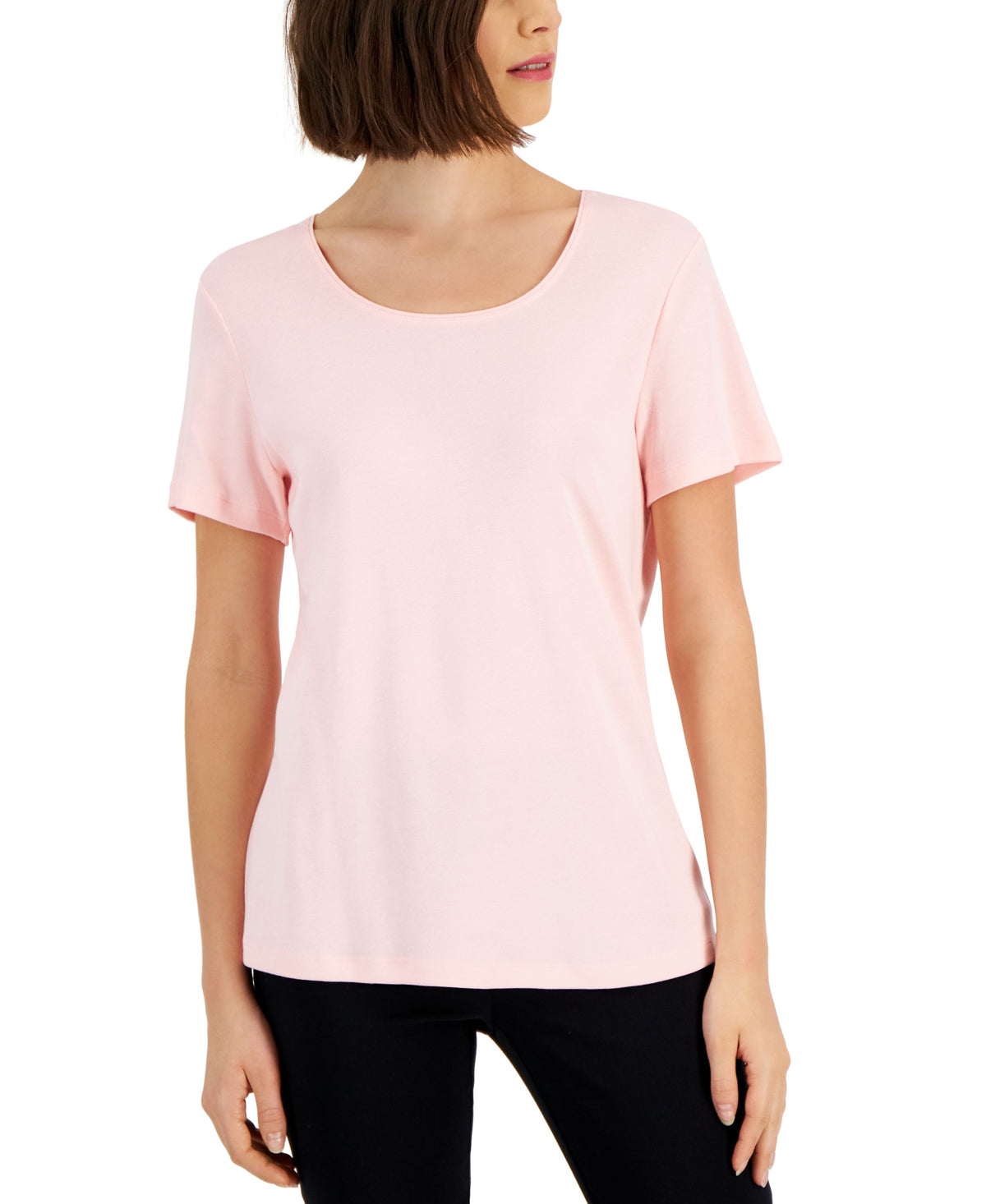 Short Sleeve Scoop Neck Top