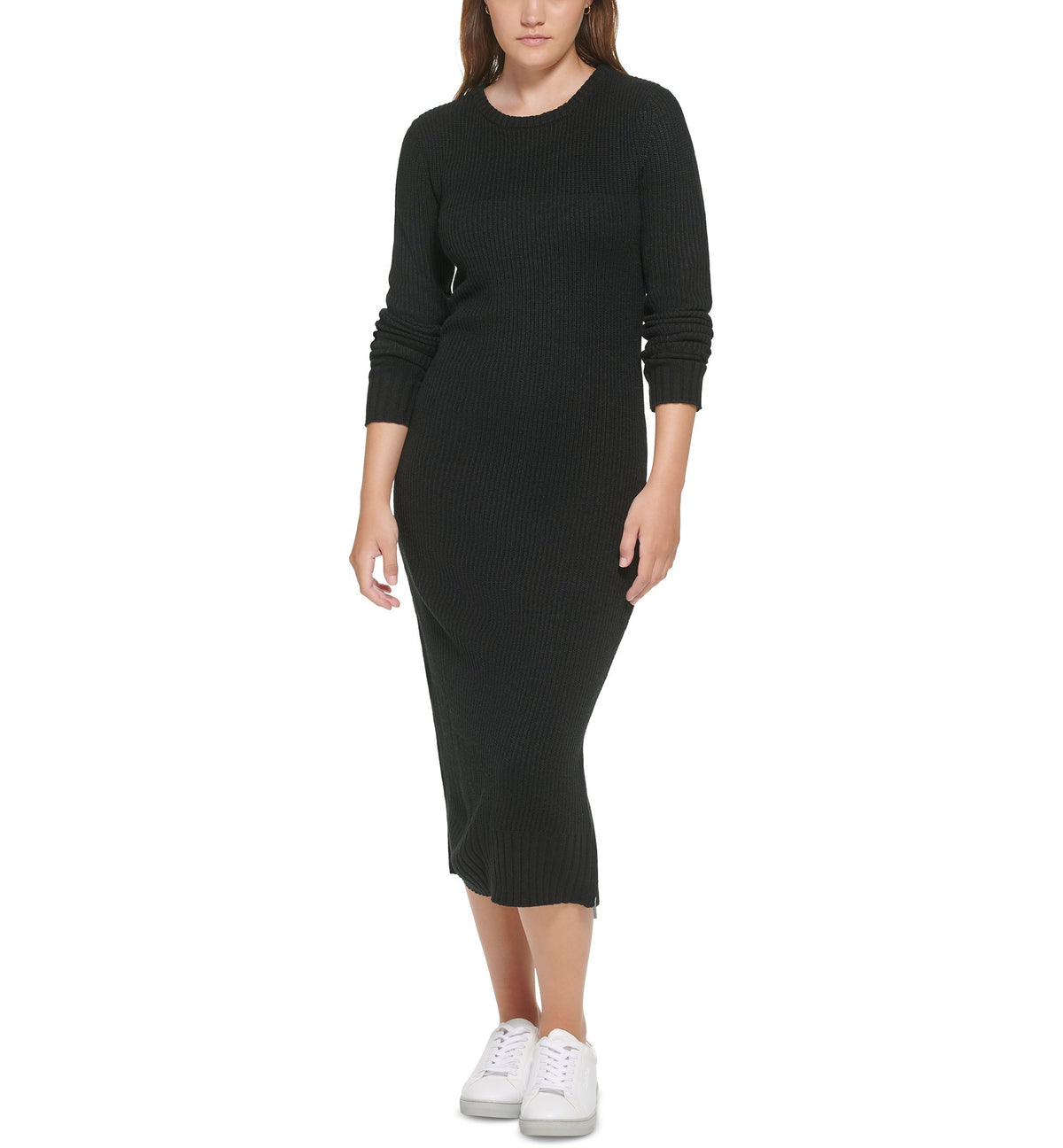 Calvin Klein Jeans Petite Zippered Slit Sweater Dress