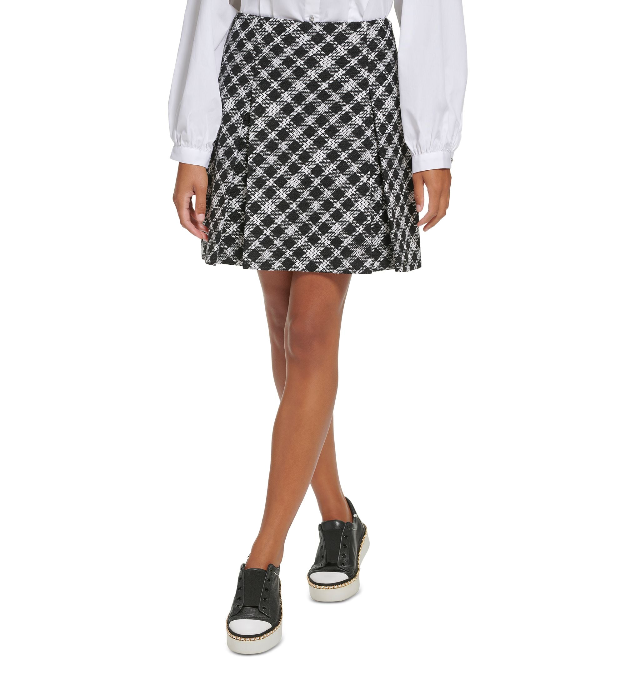 Women's Plaid Tweed Miniskirt