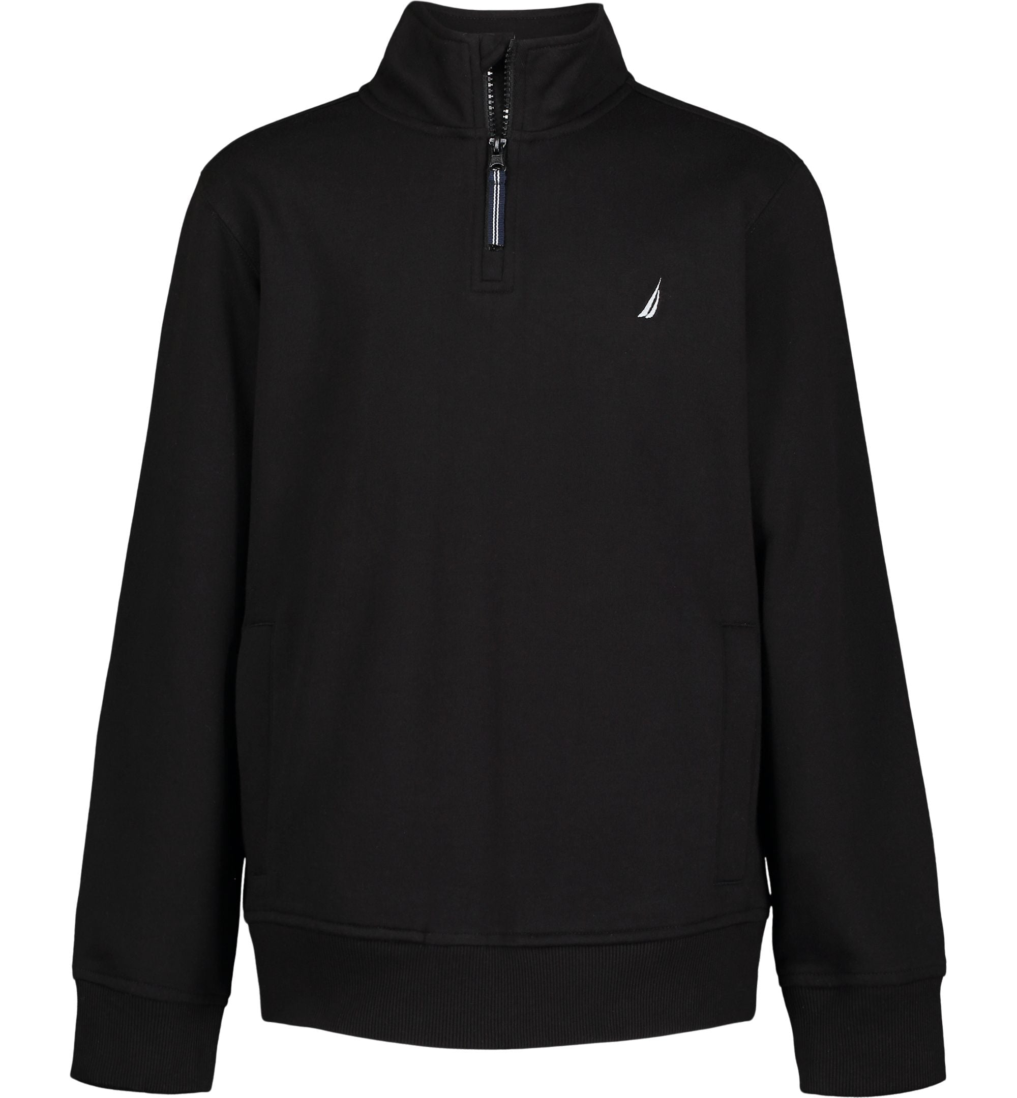 Nautica Little Boys Fleece Mock Neck Pullover Sweatshirt