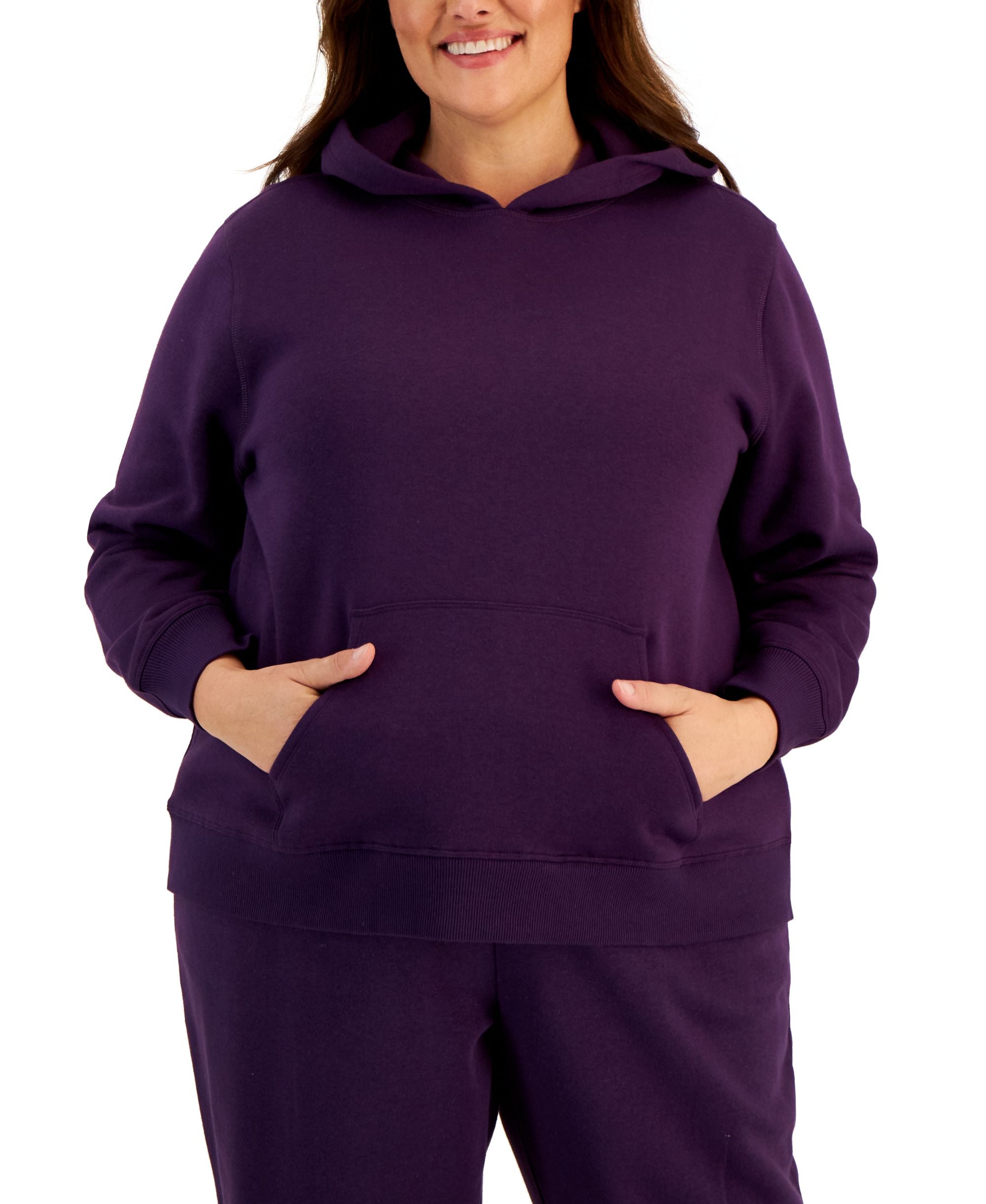 ID Ideology Plus Size Fleece Hooded Pullover Sweatshirt