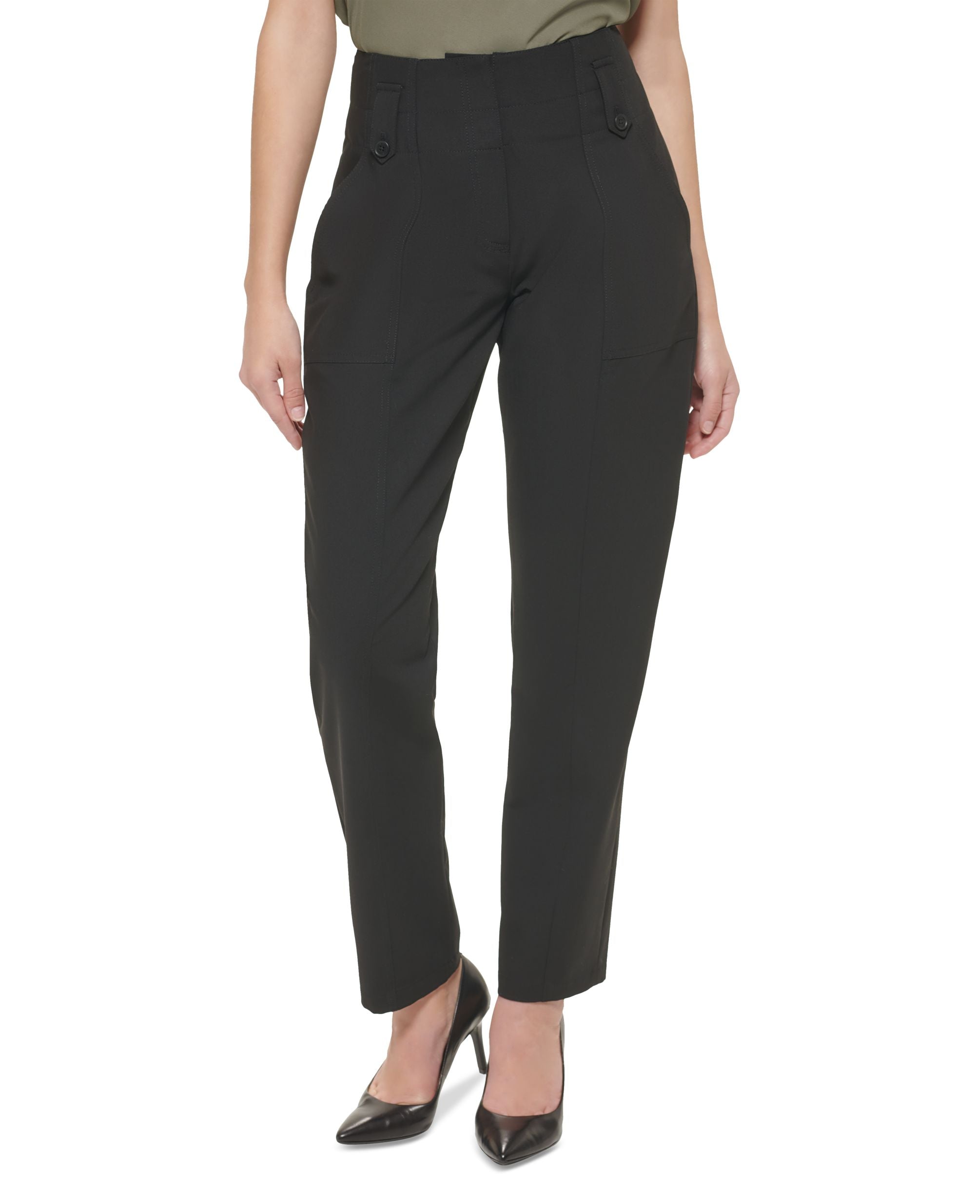 Women's High Waist Slim Leg Pants