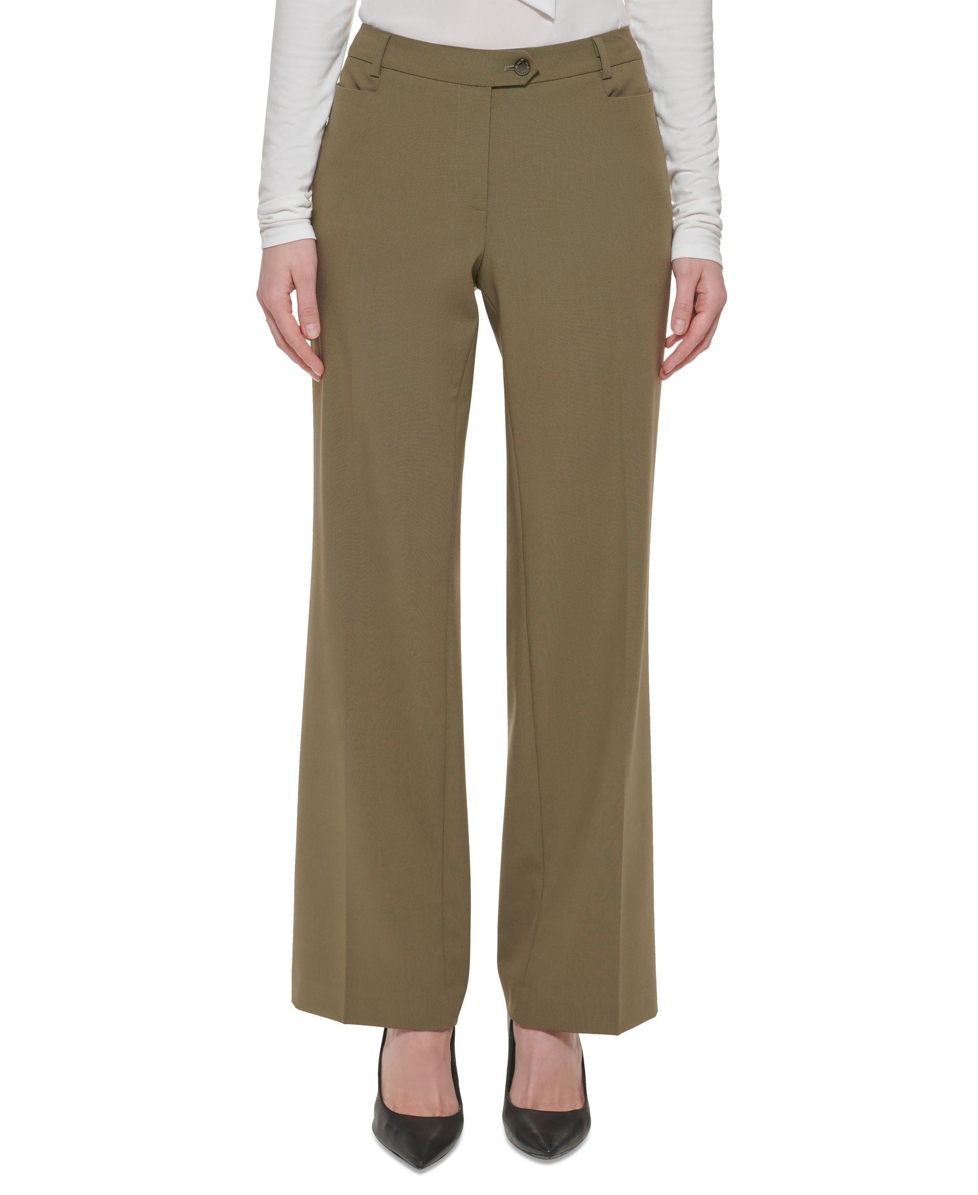 Calvin Klein Womens Lux Modern Fit Pants
