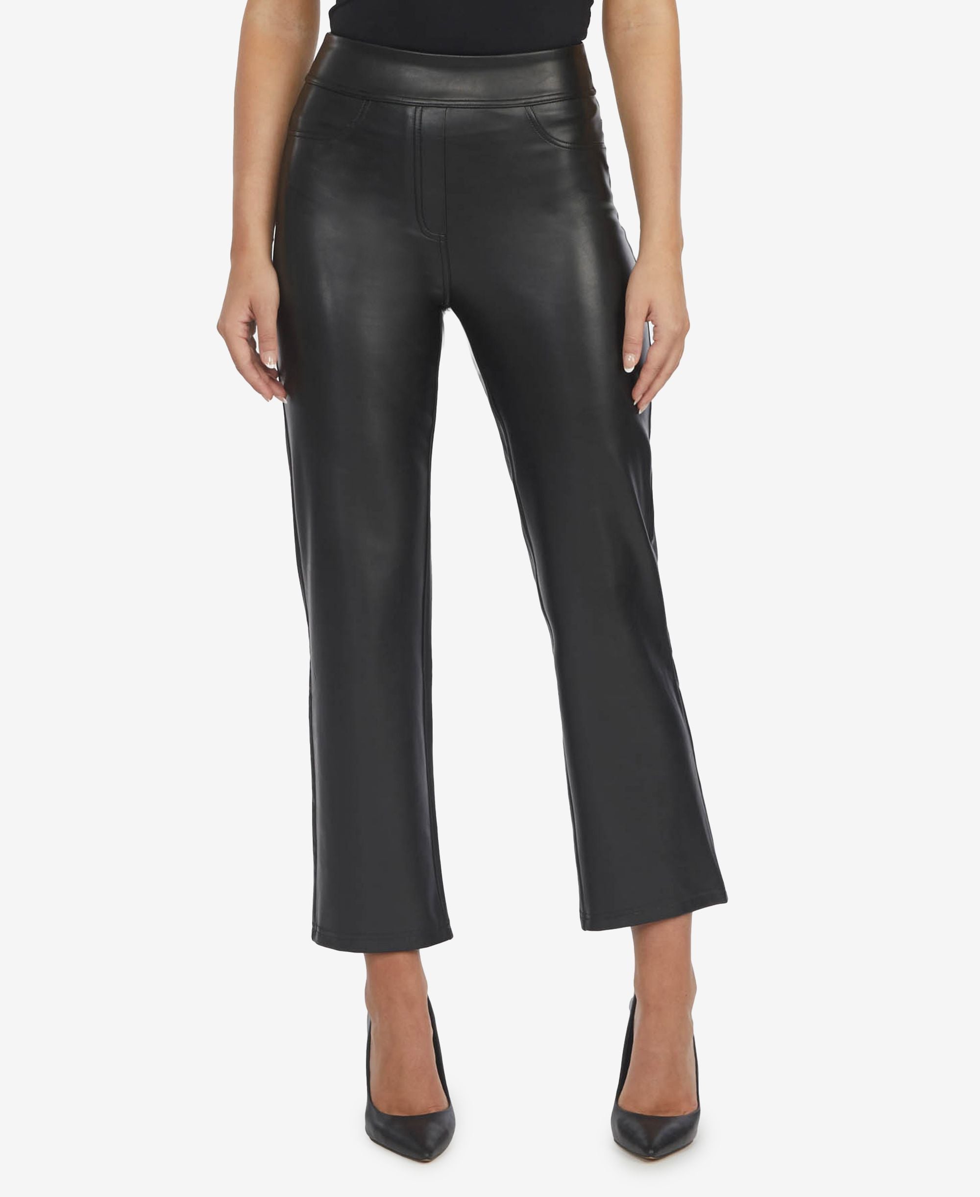 Women's Faux Leather Straight Leg Pants