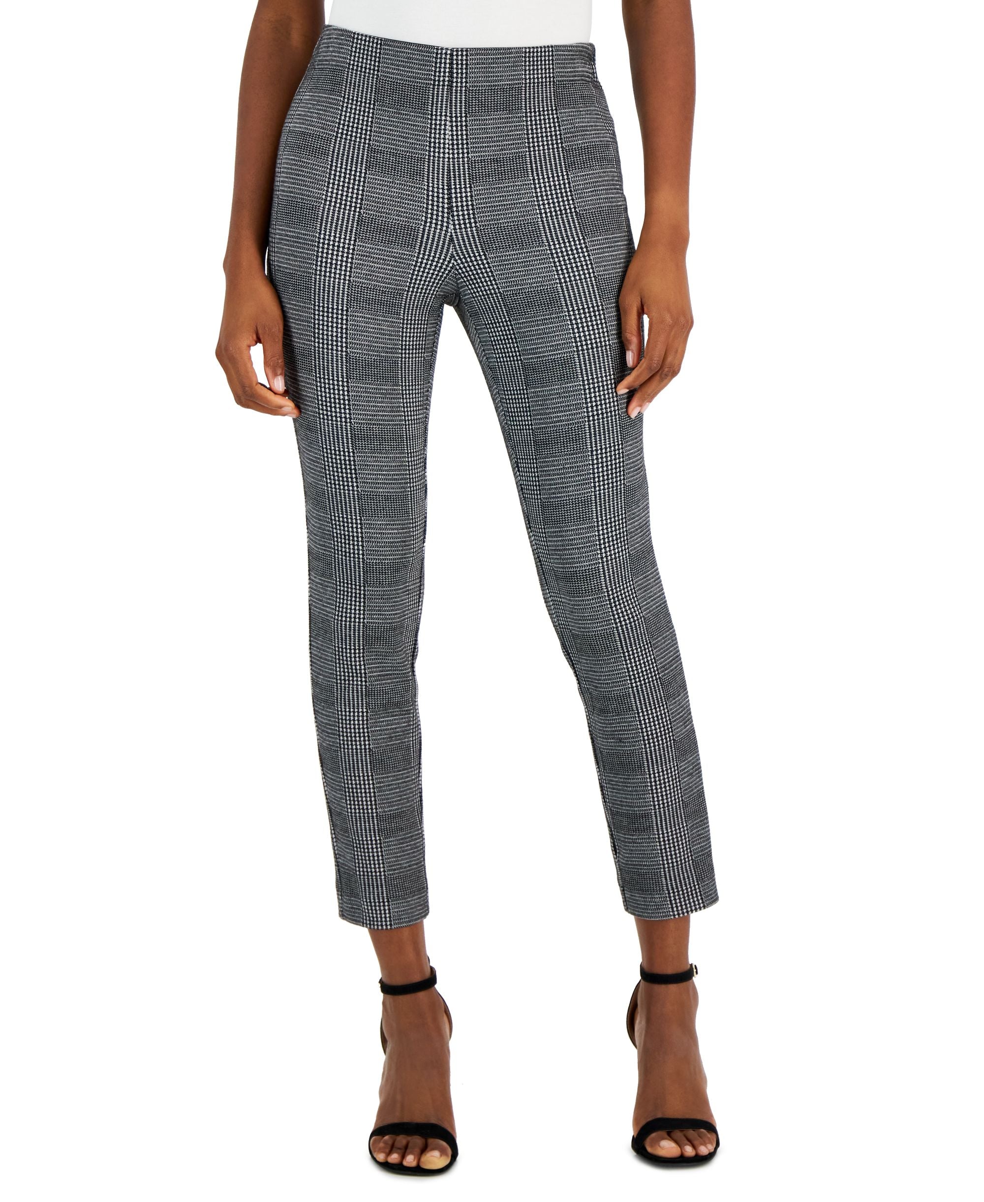 Petite Printed Slim-Fit Ankle Pants