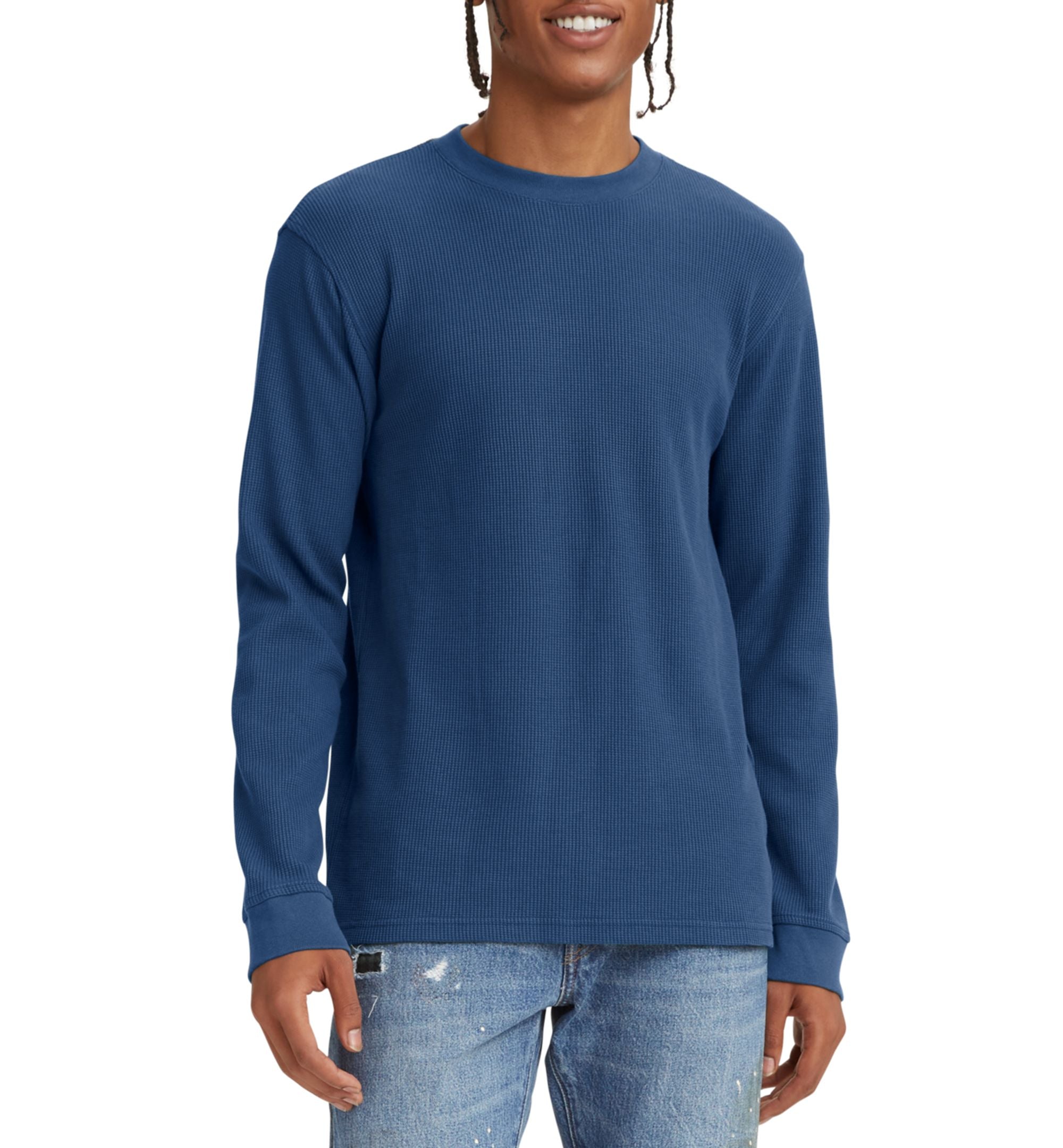 Men's Waffle Knit Thermal Long Sleeve T-Shirt
