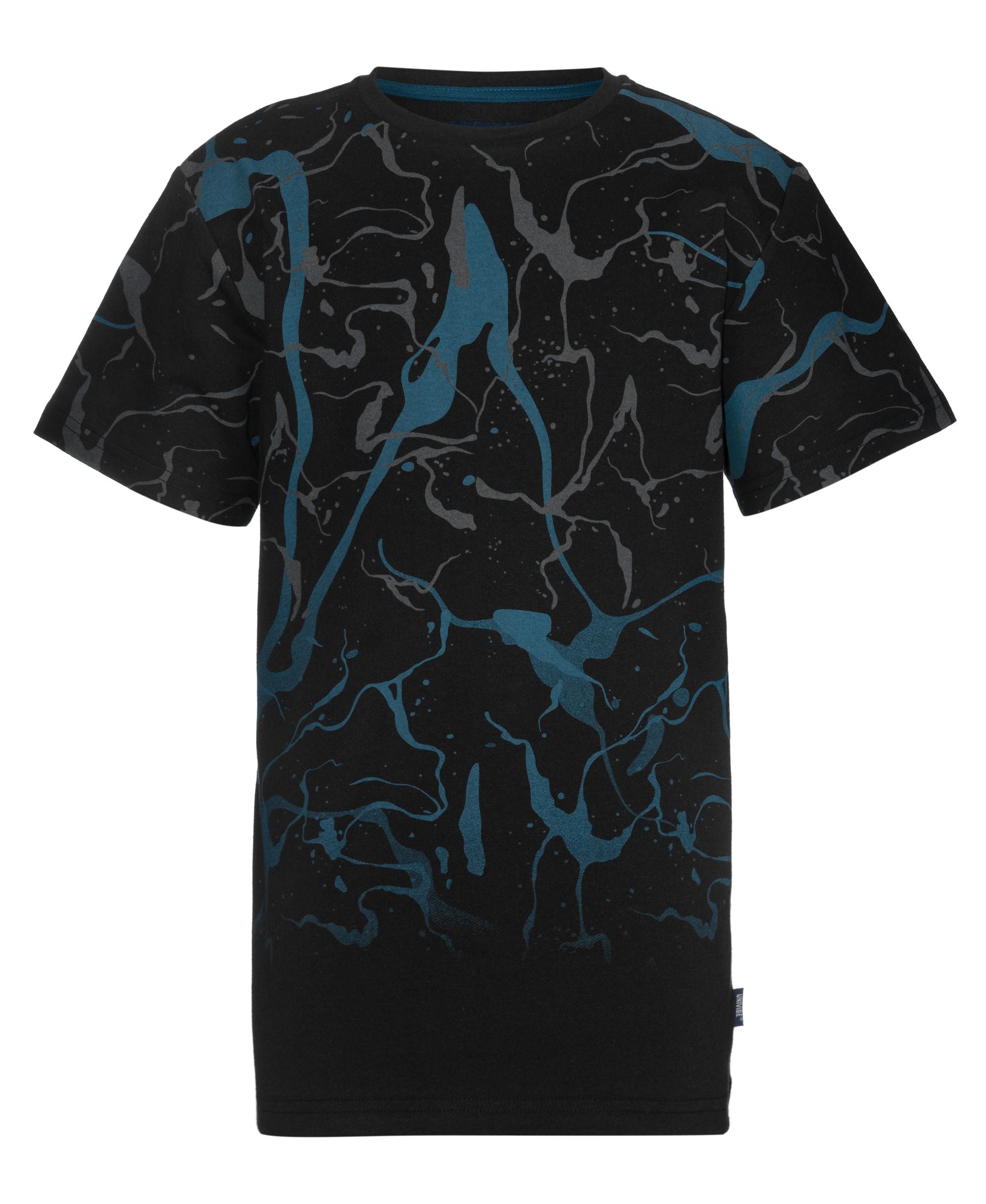 Univibe Big Boys Glenn Marble Effect Print Jersey Crew T-Shirt
