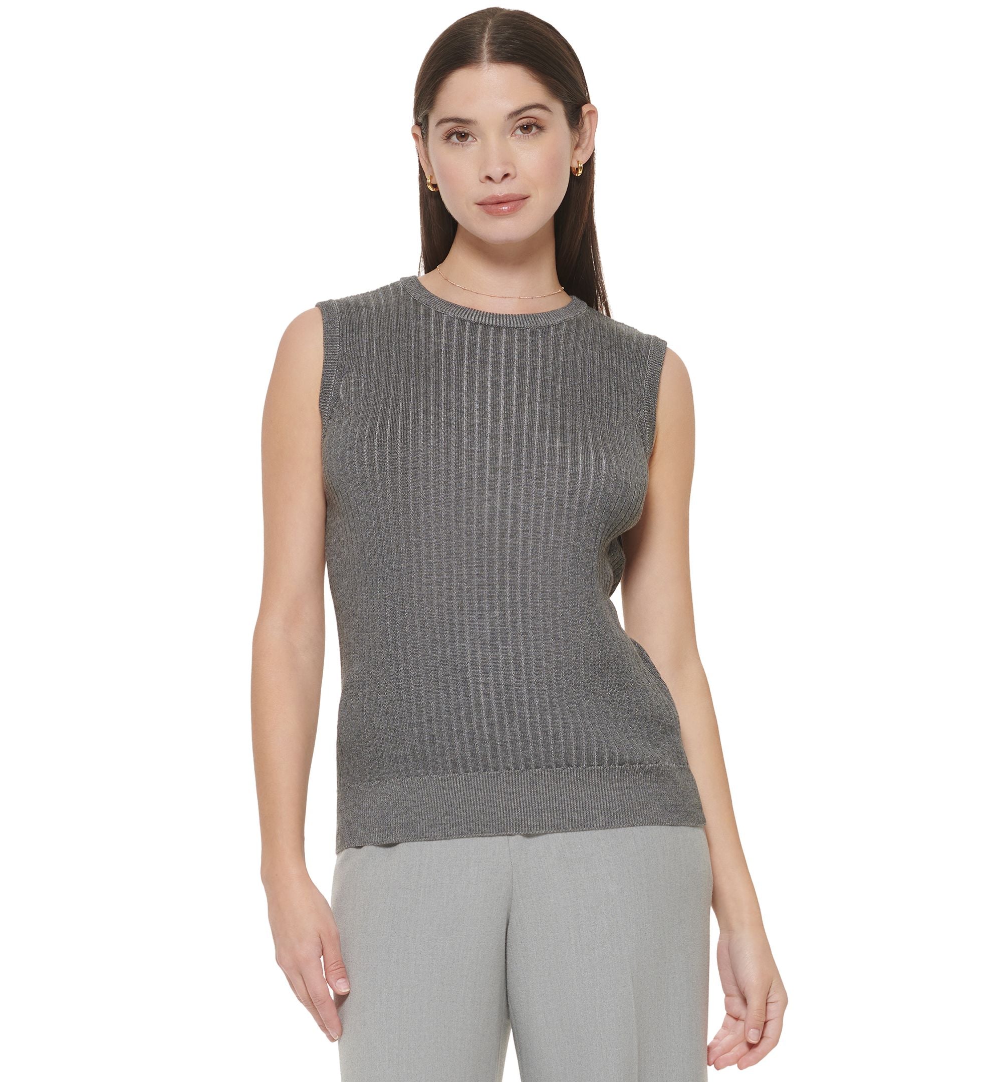 Women's Ribbed Sleeveless Sweater