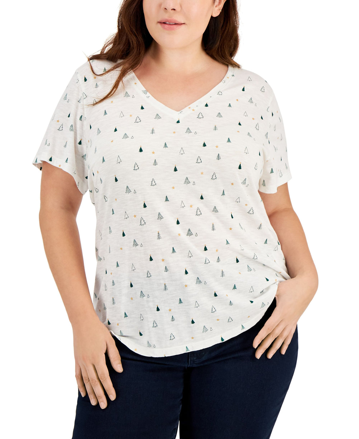 Style & Co Plus Size V Neck T-Shirt