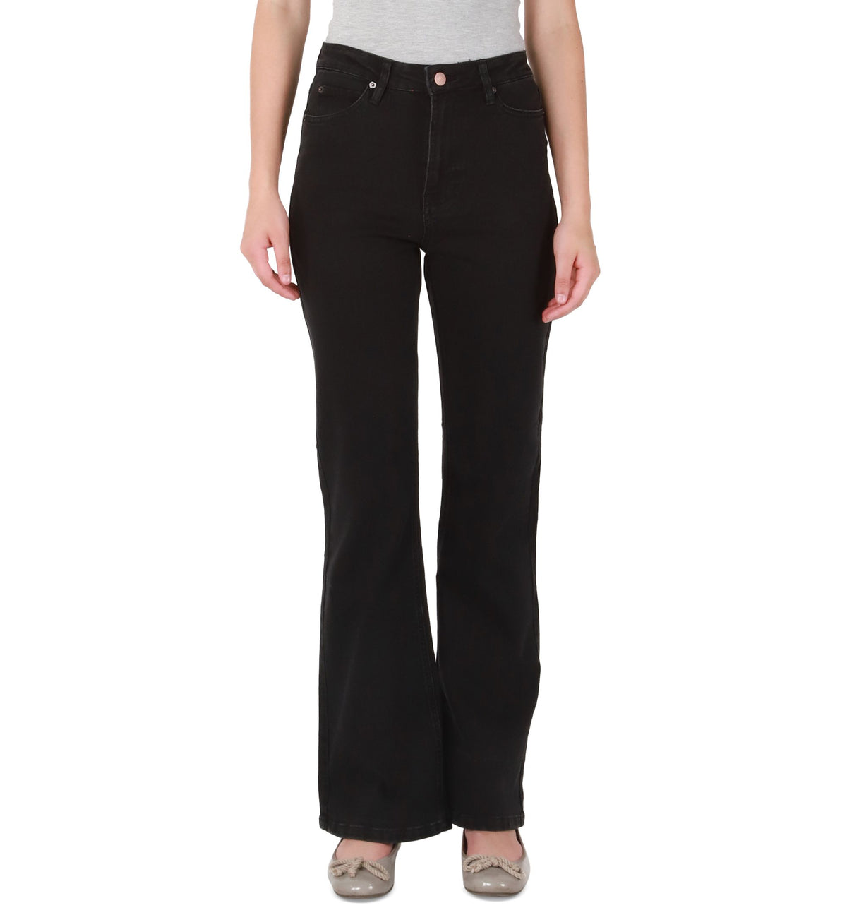 Black Tape Womens High Rise Flare Jeans