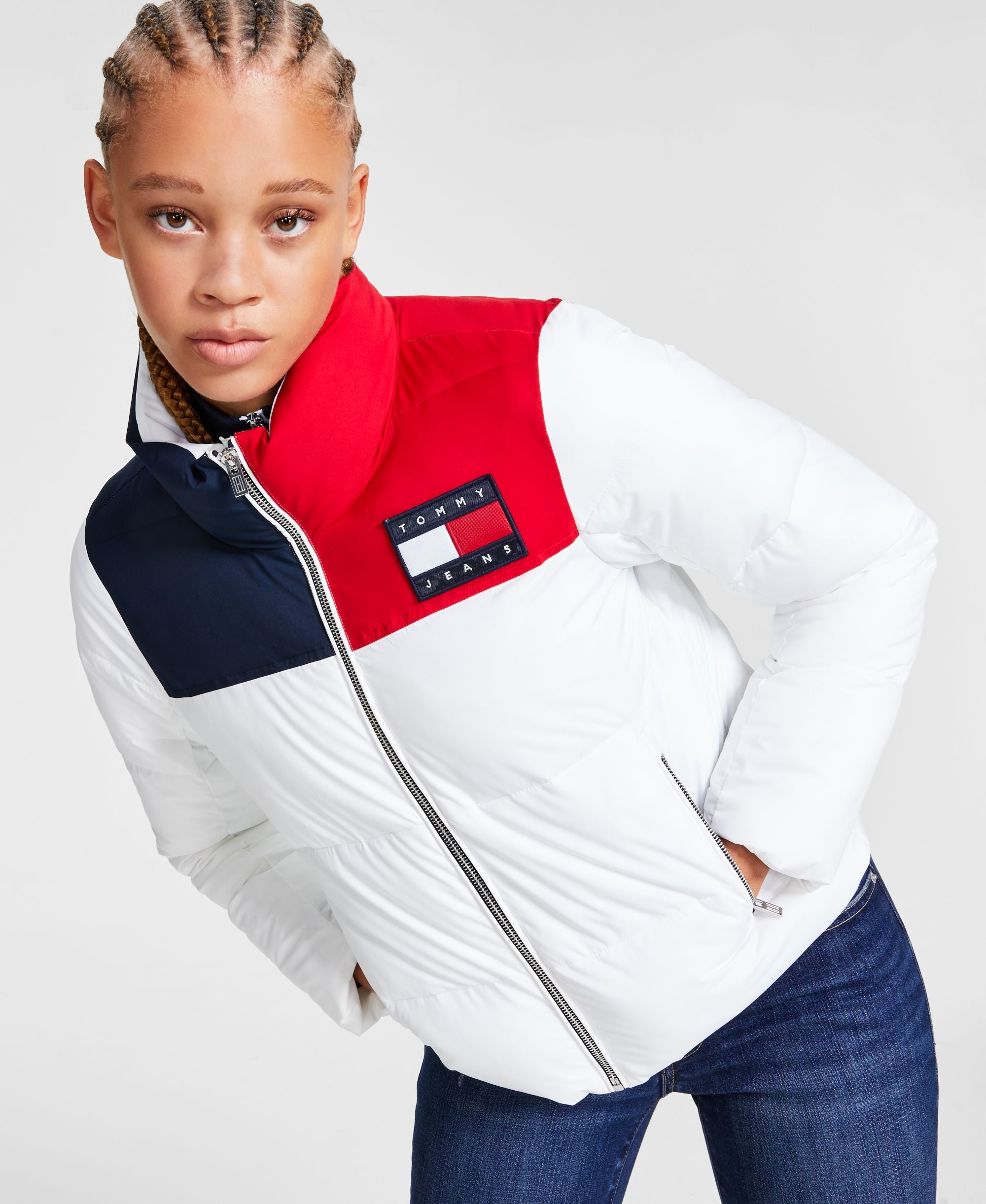 Women's Colorblocked Puffer Jacket