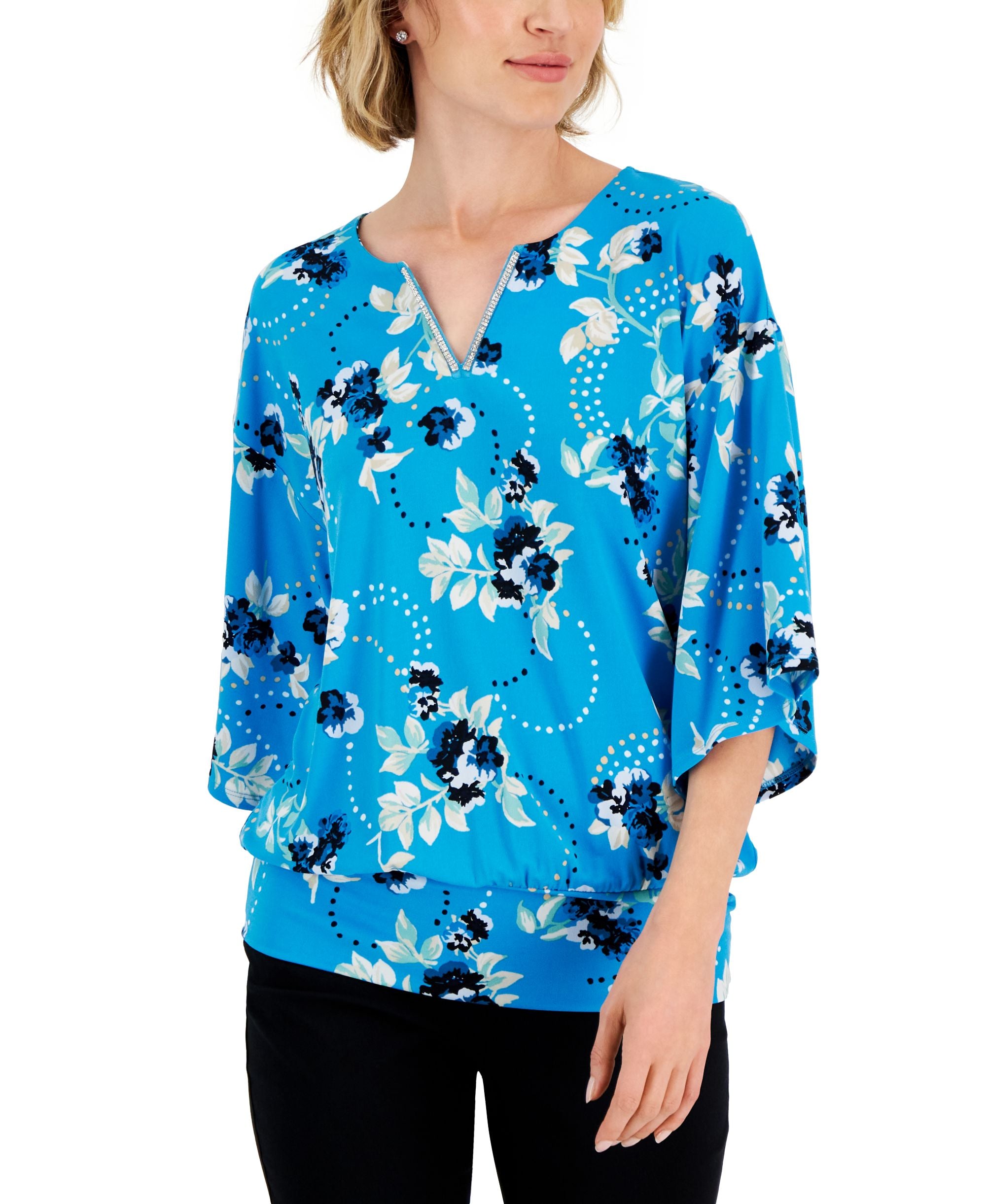 Women's Serafina Bouquet 3/4-Sleeve Top