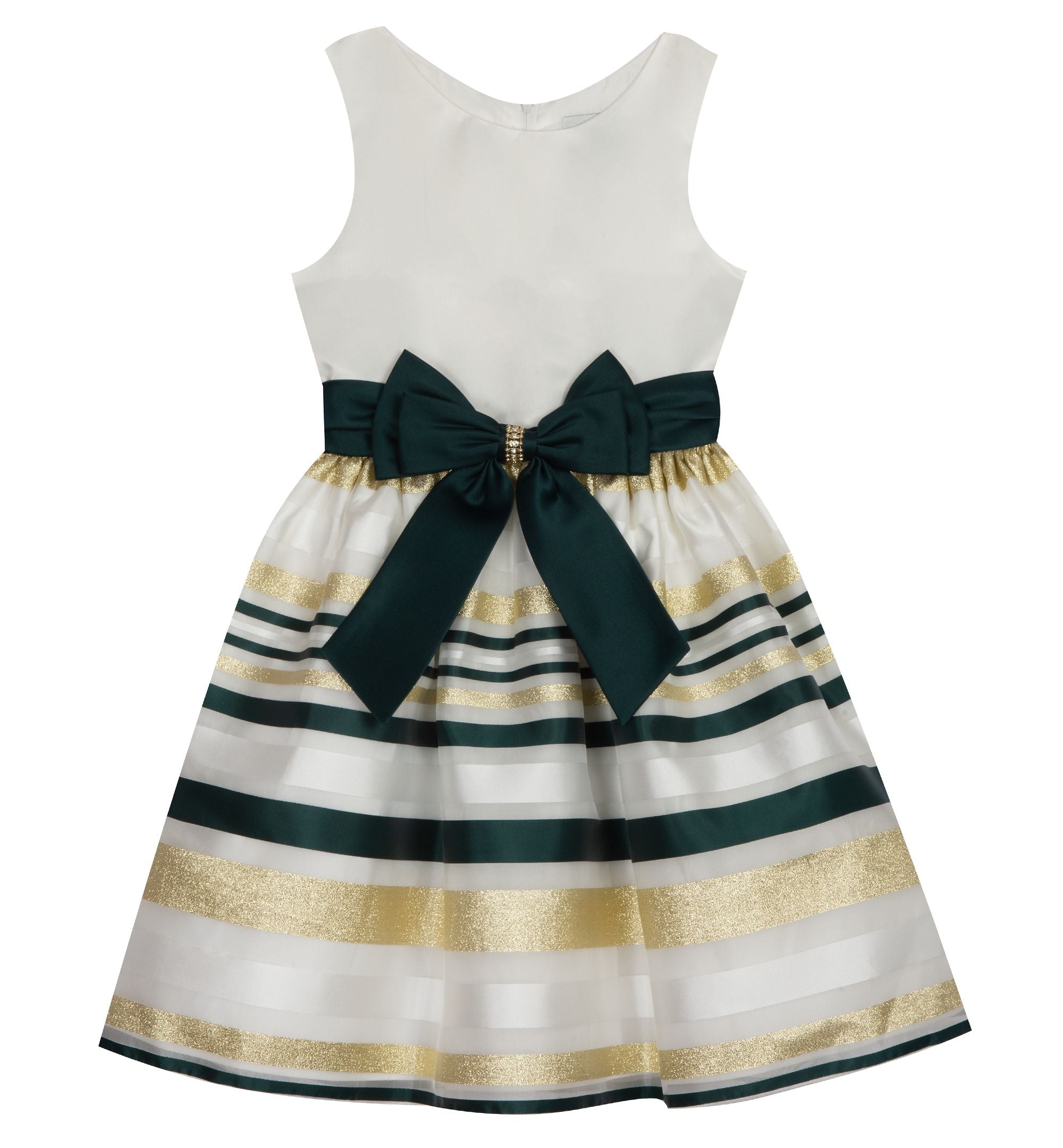 Big Girls Metallic Stripe Skirt Dress