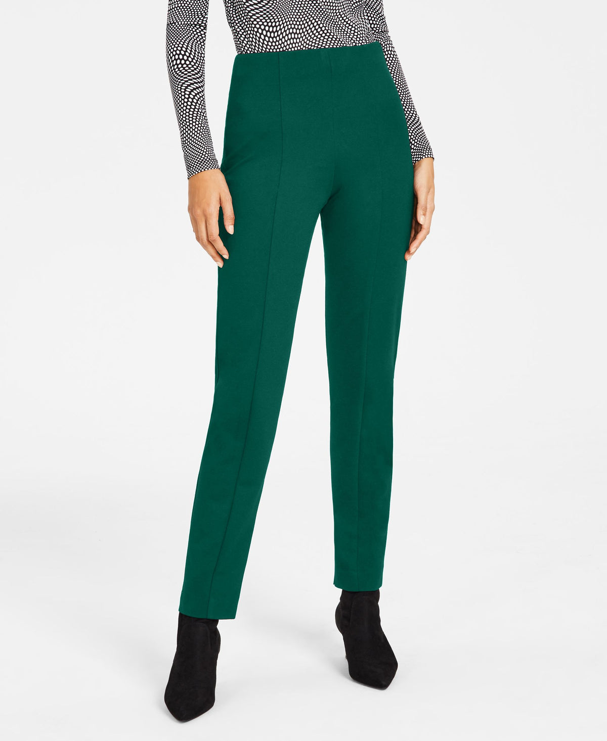 Alfani Womens Seamed Tummy Panel Pull On Pants