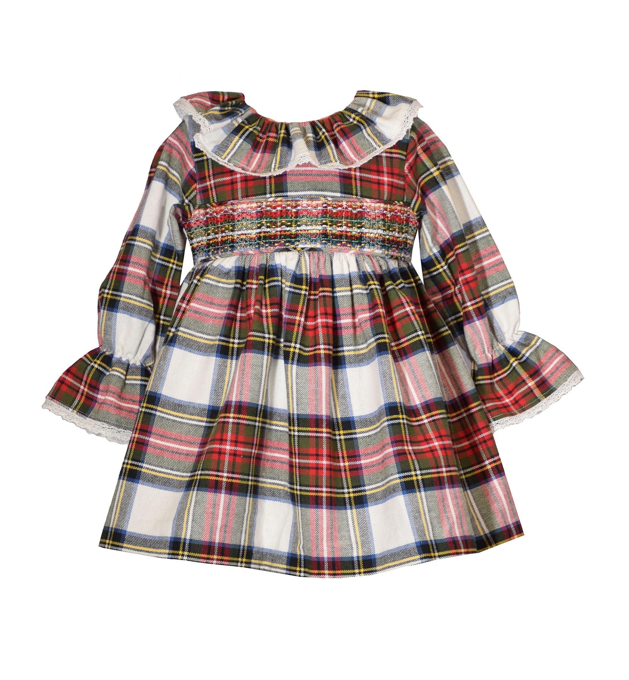 Bonnie Baby Baby Girls Long Sleeve Plaid Dress