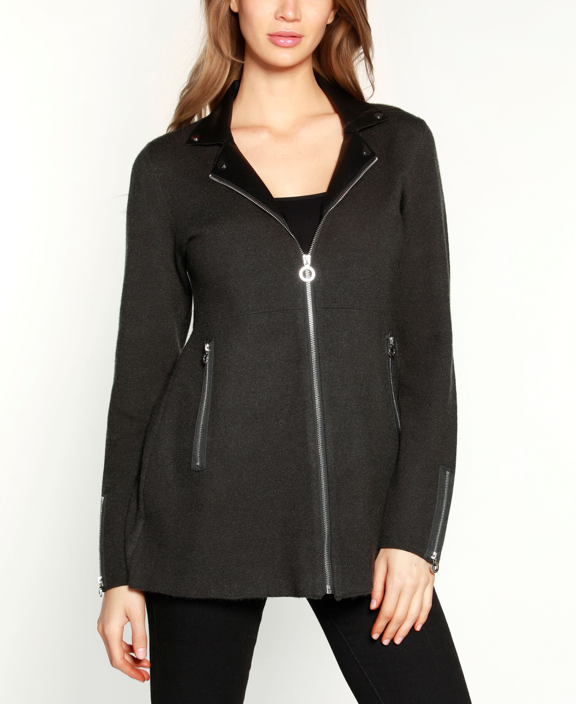 Belldini Black Label Petite Sweater Jacket