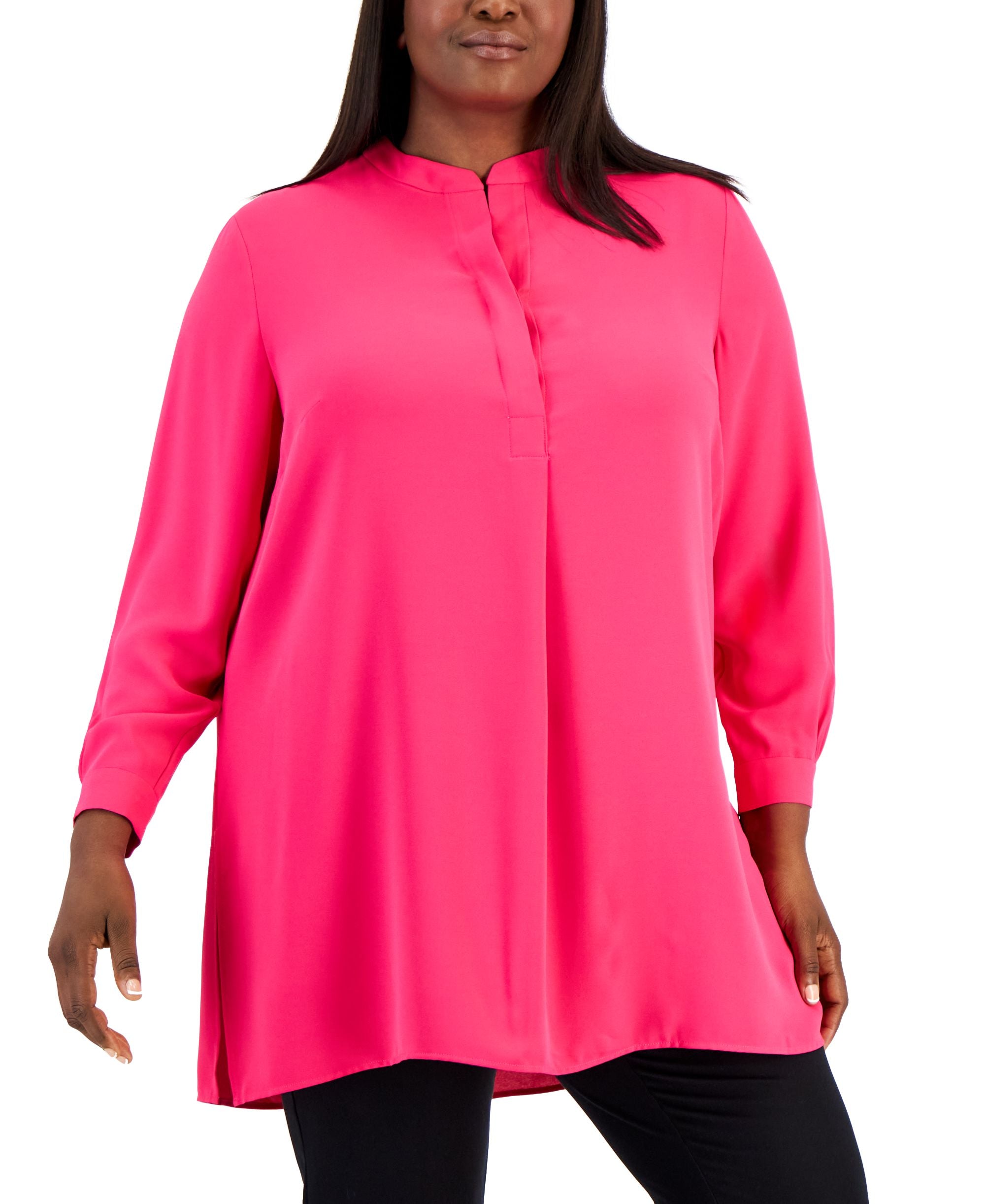 Plus Size Longer Length Nehru Tunic